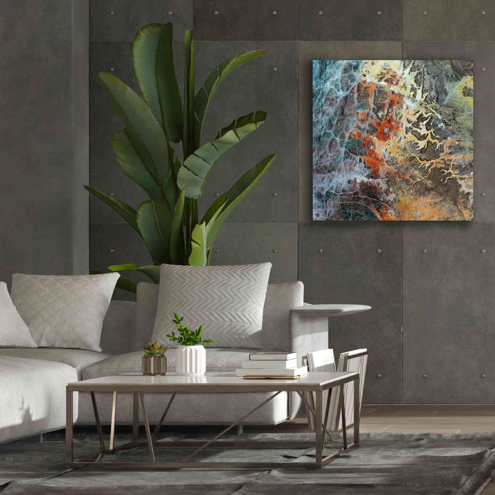 'Earth as Art: Unfriendly Landscape,' Canvas Wall Art,37 x 37