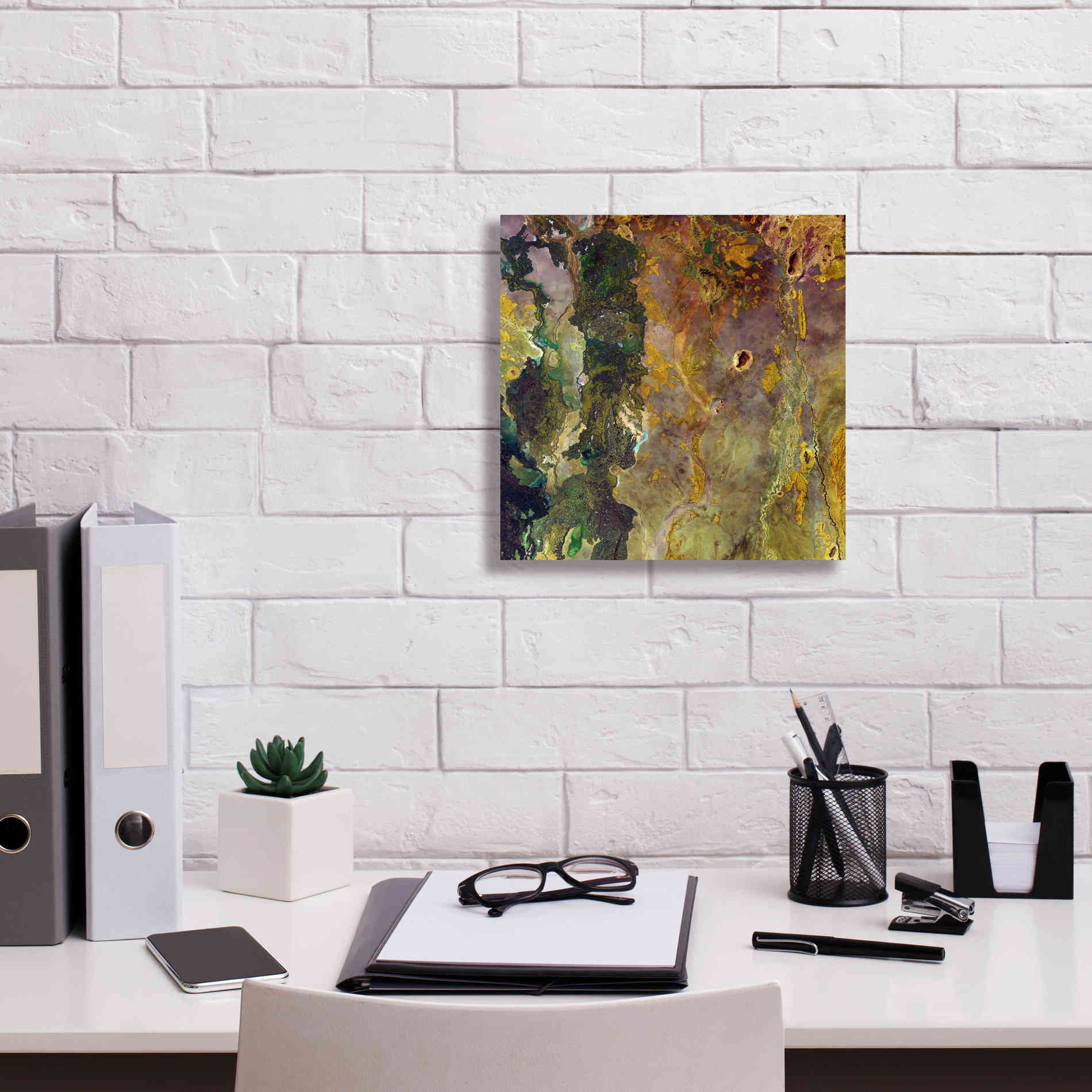 'Earth as Art: Weird Watercolor,' Canvas Wall Art,12 x 12