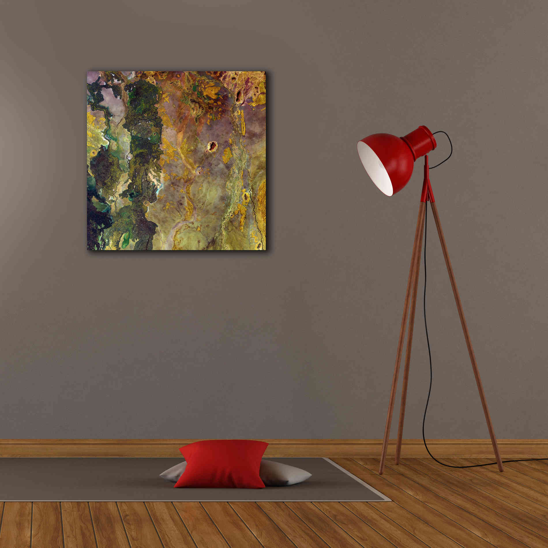 'Earth as Art: Weird Watercolor,' Canvas Wall Art,26 x 26