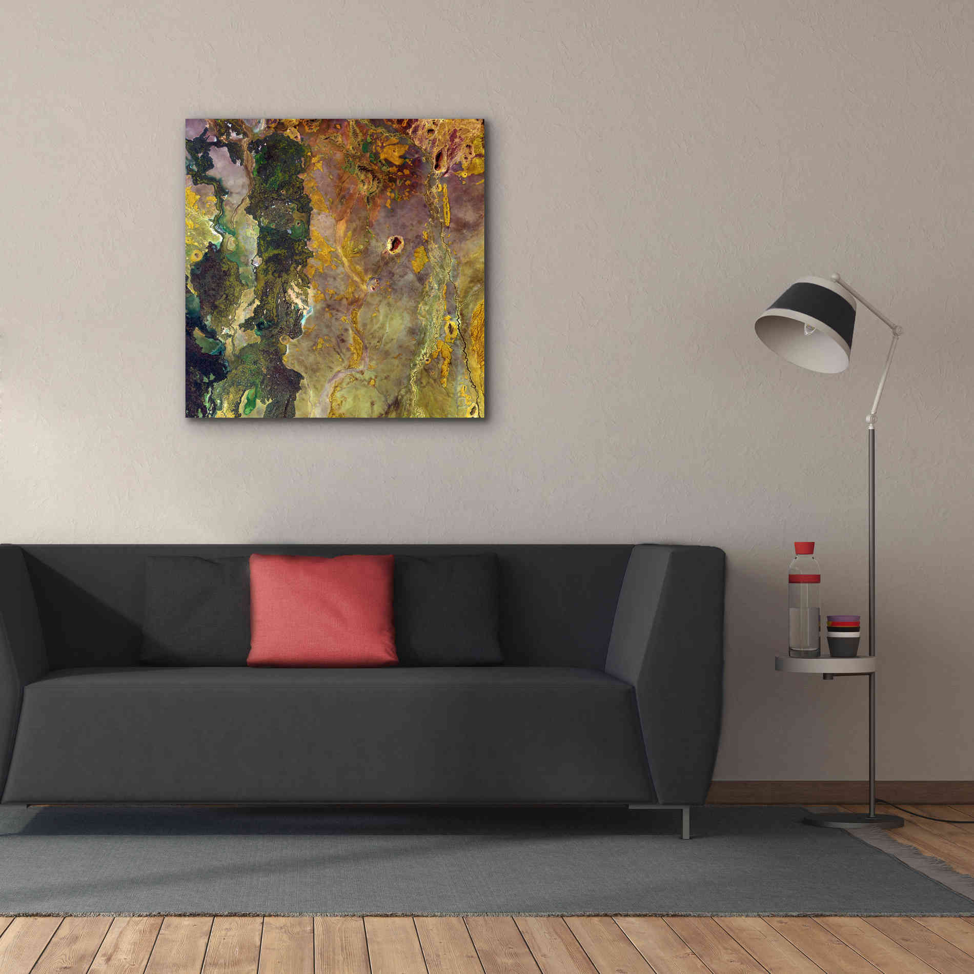 'Earth as Art: Weird Watercolor,' Canvas Wall Art,37 x 37