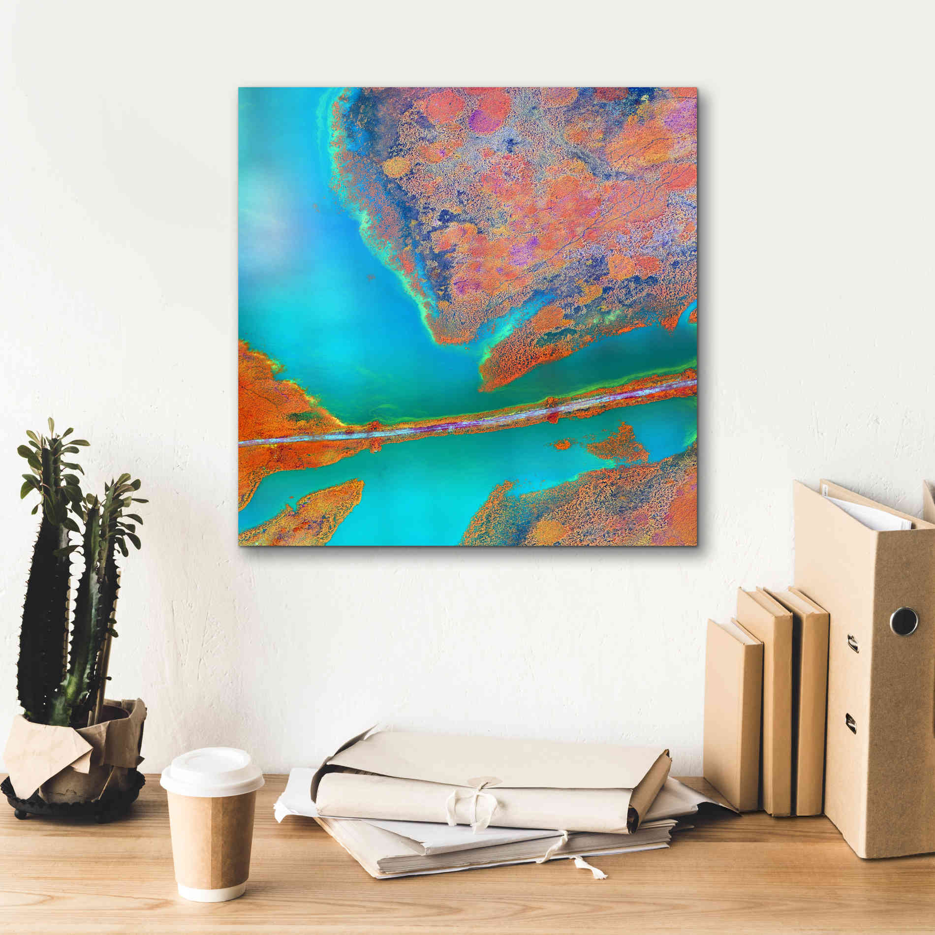 'Earth as Art: A Study in Algae,' Canvas Wall Art,18 x 18