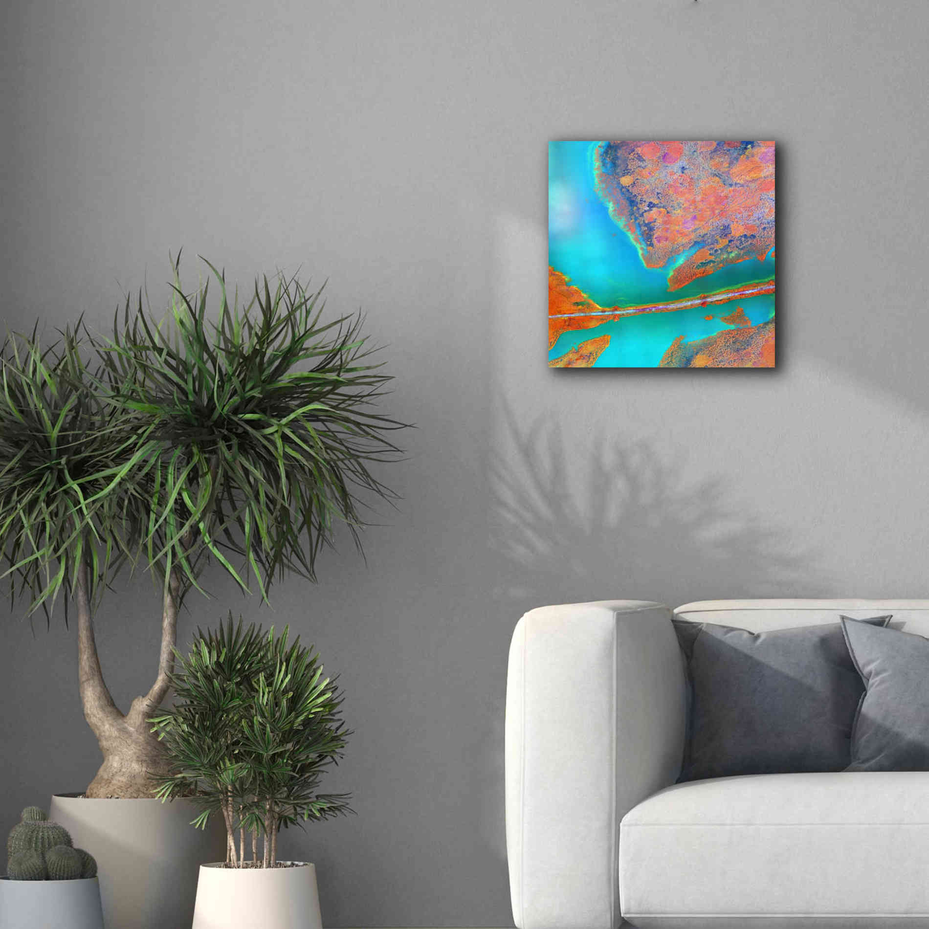 'Earth as Art: A Study in Algae,' Canvas Wall Art,18 x 18