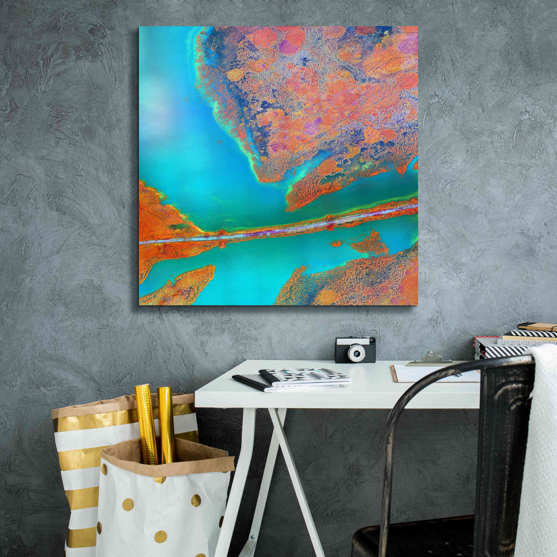 'Earth as Art: A Study in Algae,' Canvas Wall Art,26 x 26