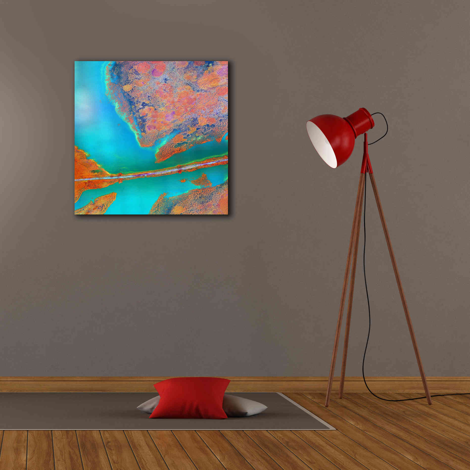 'Earth as Art: A Study in Algae,' Canvas Wall Art,26 x 26