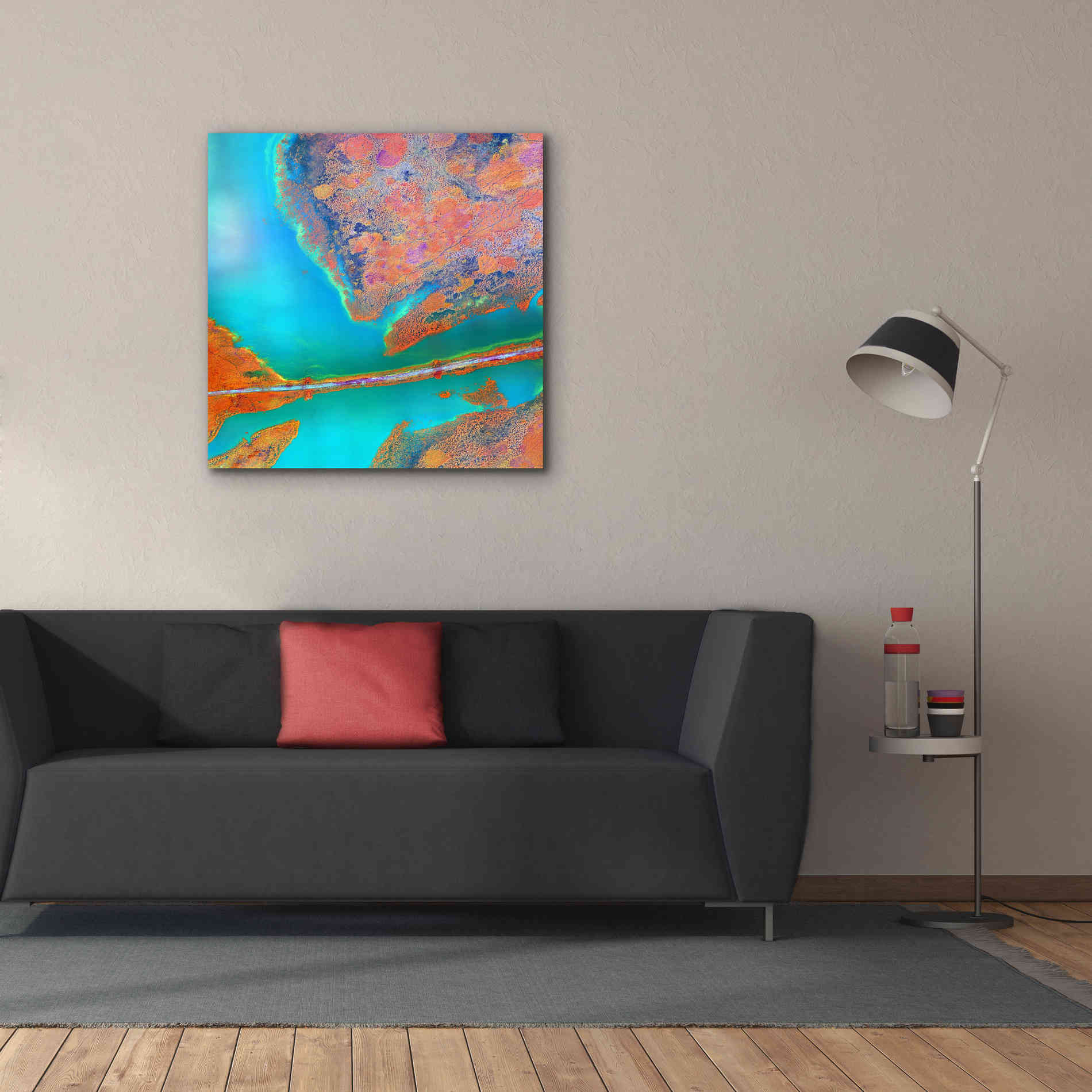 'Earth as Art: A Study in Algae,' Canvas Wall Art,37 x 37