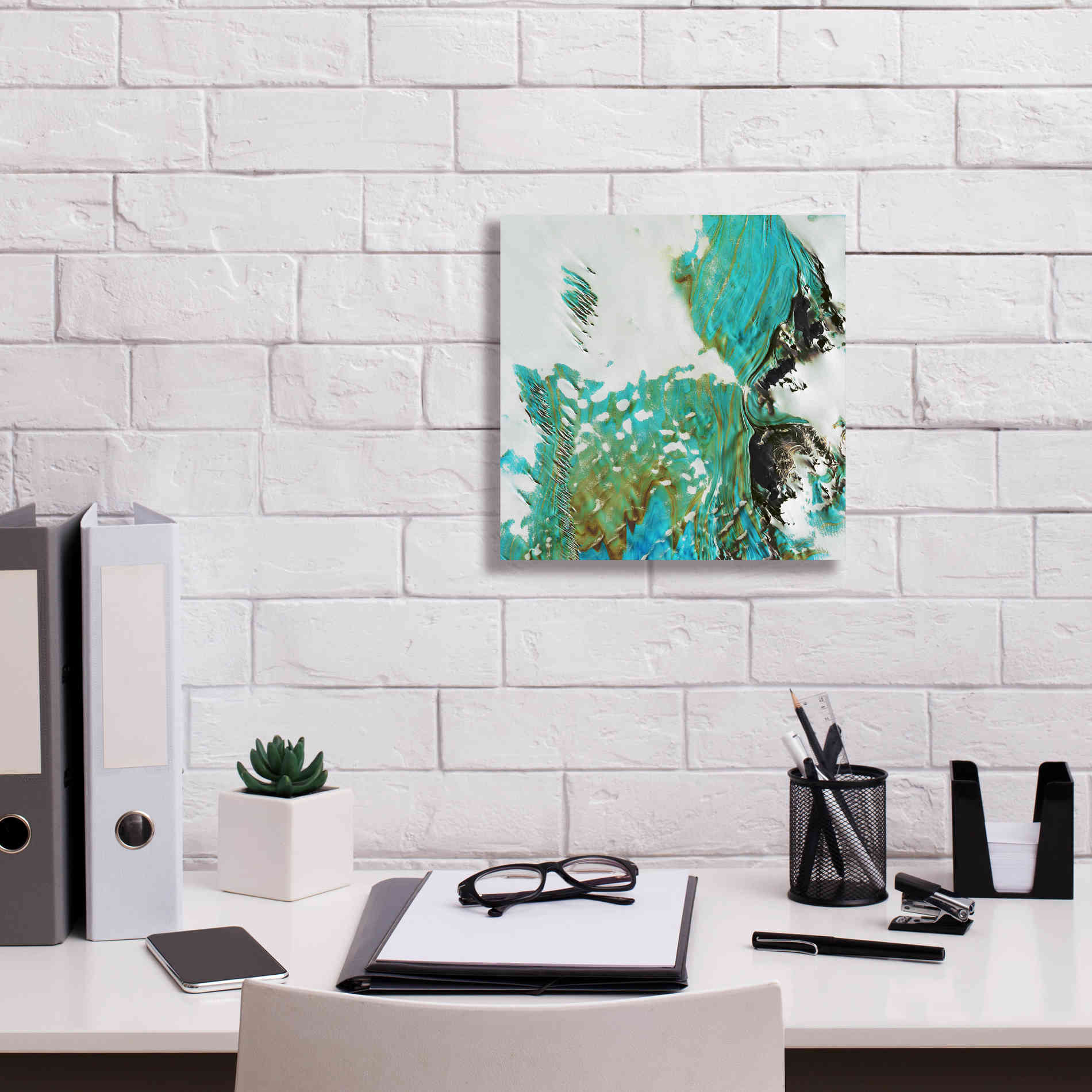 'Earth as Art: Blue Ice,' Canvas Wall Art,12 x 12