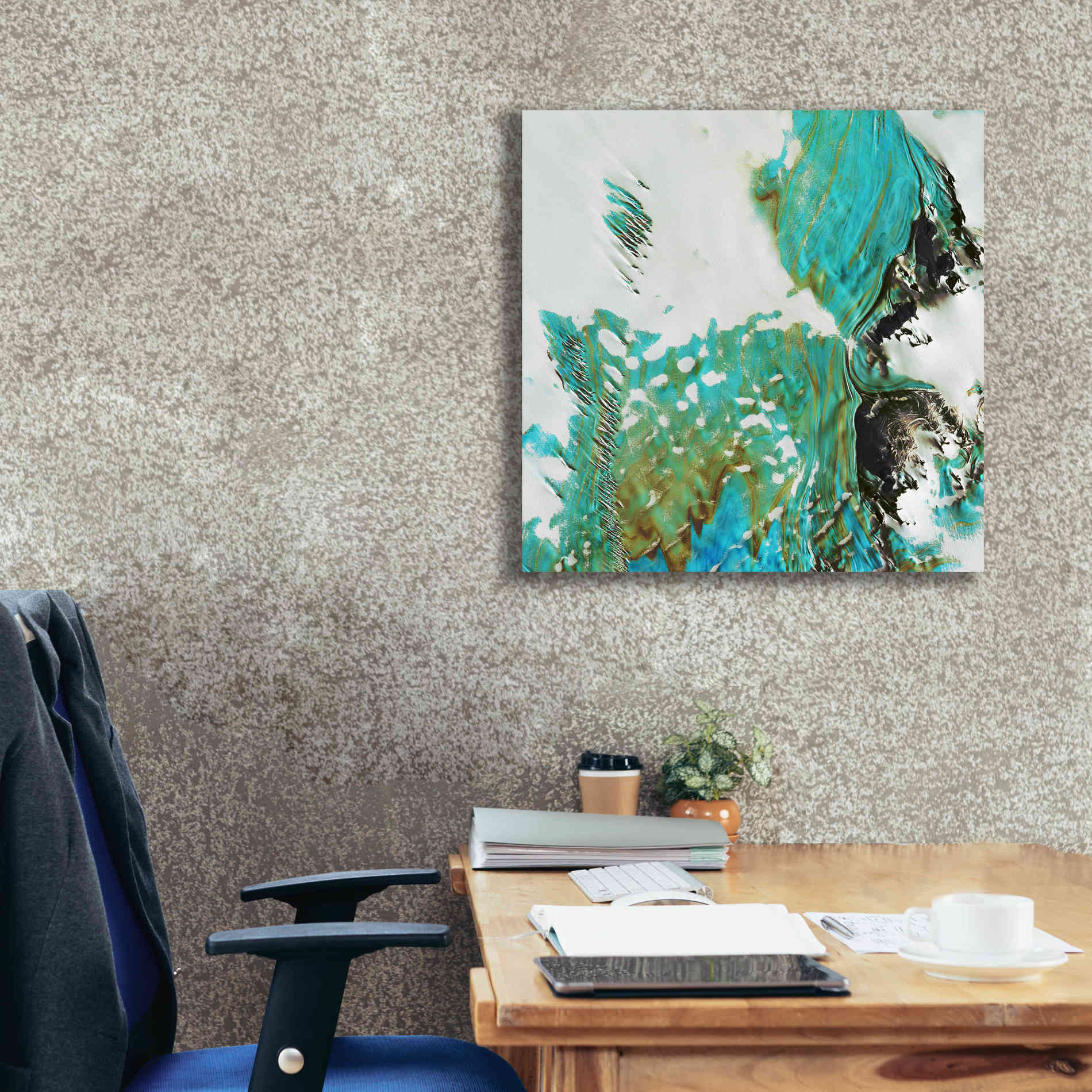 'Earth as Art: Blue Ice,' Canvas Wall Art,26 x 26