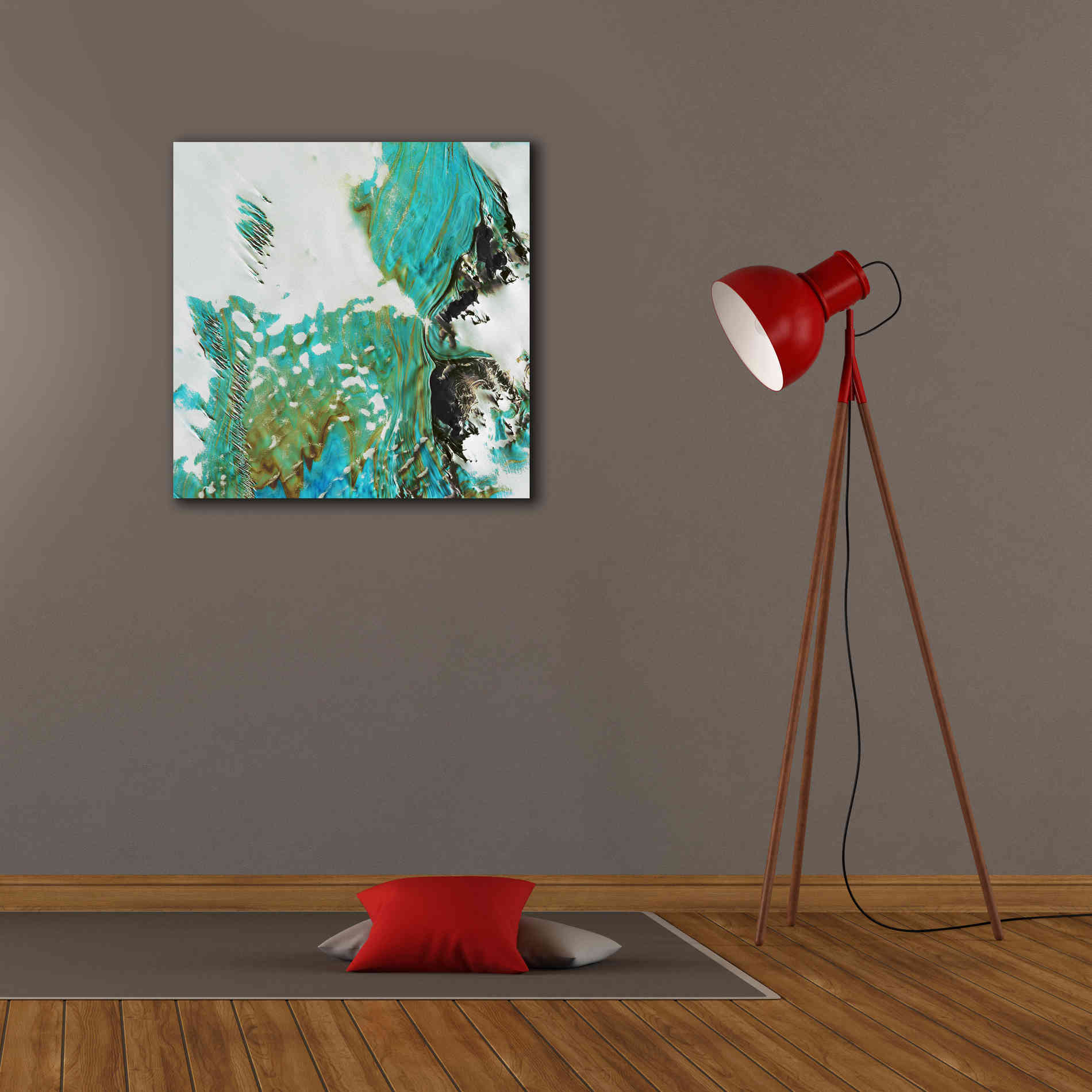 'Earth as Art: Blue Ice,' Canvas Wall Art,26 x 26