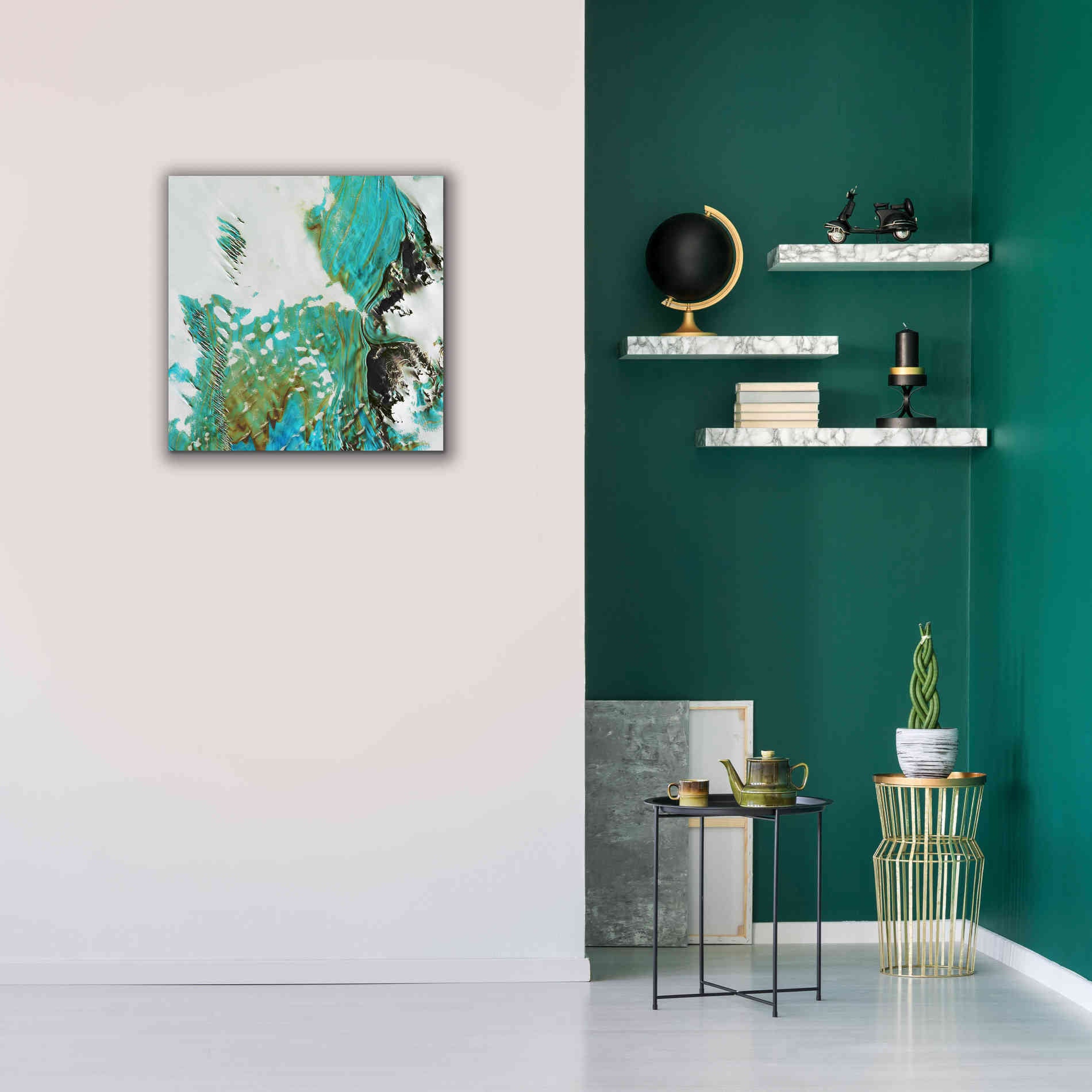 'Earth as Art: Blue Ice,' Canvas Wall Art,26 x 26