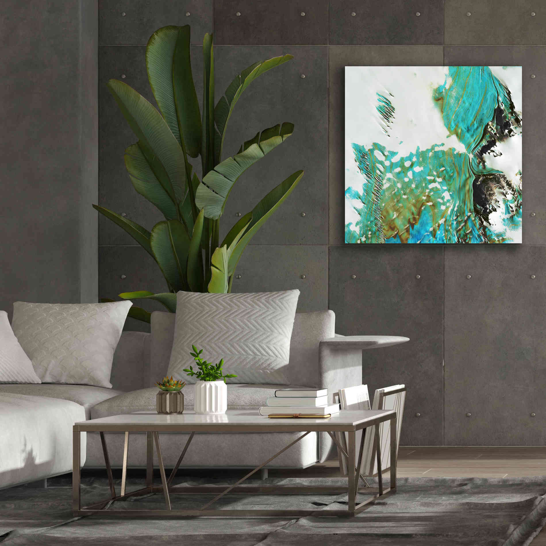 'Earth as Art: Blue Ice,' Canvas Wall Art,37 x 37