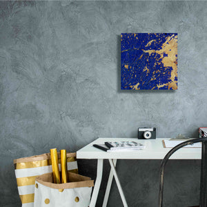'Earth as Art: Copper and Blue,' Canvas Wall Art,12 x 12