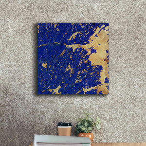 'Earth as Art: Copper and Blue,' Canvas Wall Art,18 x 18