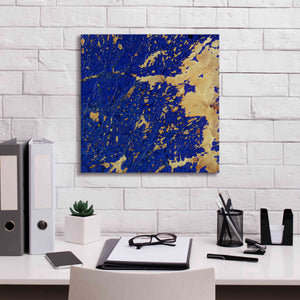 'Earth as Art: Copper and Blue,' Canvas Wall Art,18 x 18