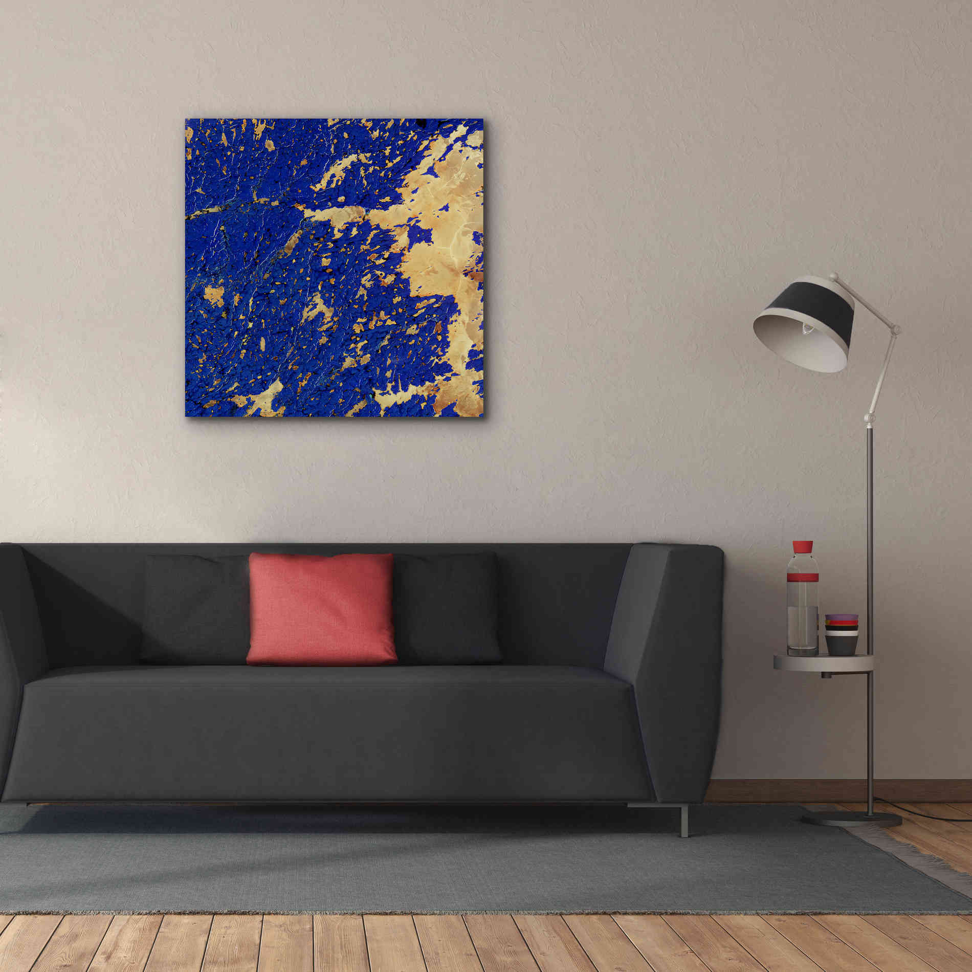 'Earth as Art: Copper and Blue,' Canvas Wall Art,37 x 37