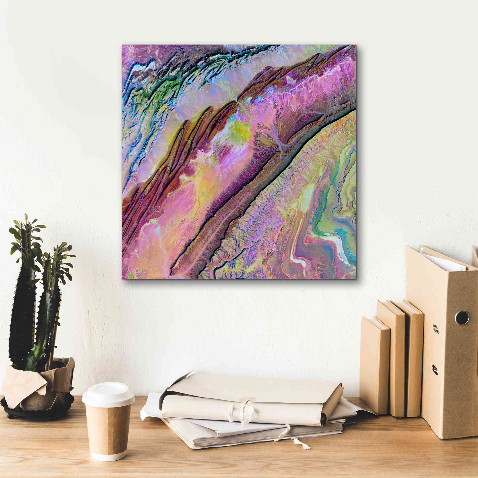 'Earth as Art: Desert Ribbons,' Canvas Wall Art,18 x 18