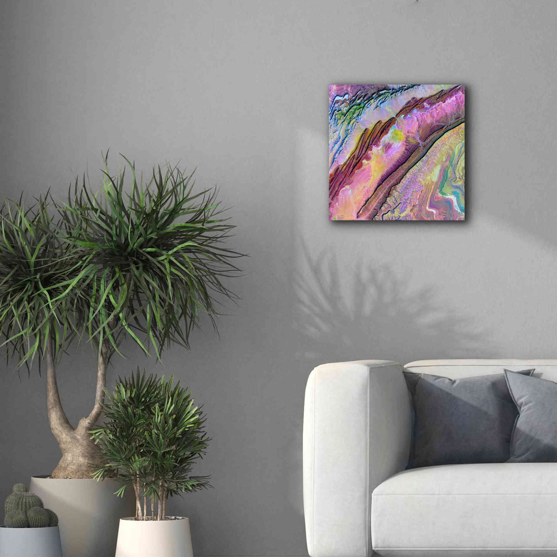 'Earth as Art: Desert Ribbons,' Canvas Wall Art,18 x 18