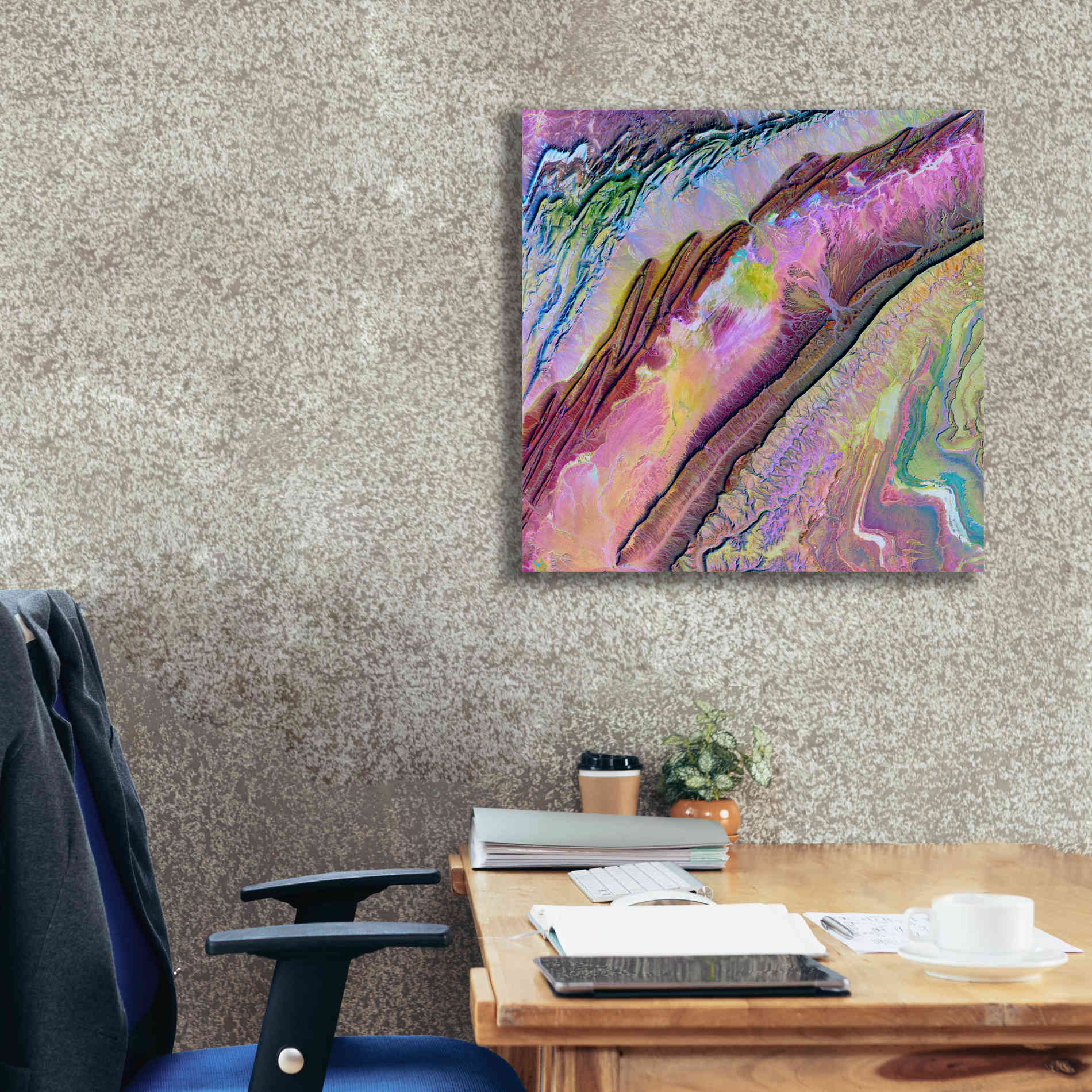 'Earth as Art: Desert Ribbons,' Canvas Wall Art,26 x 26