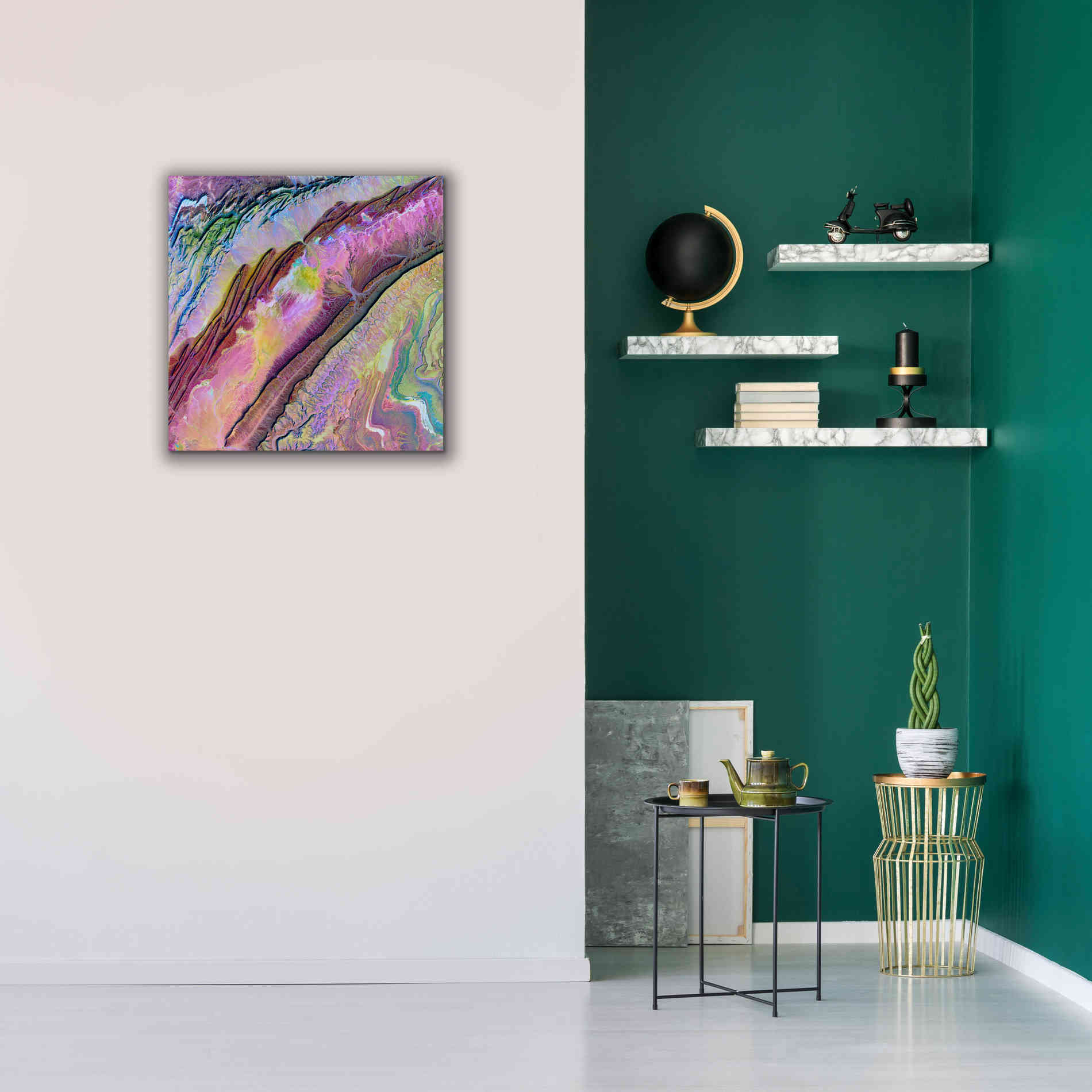 'Earth as Art: Desert Ribbons,' Canvas Wall Art,26 x 26