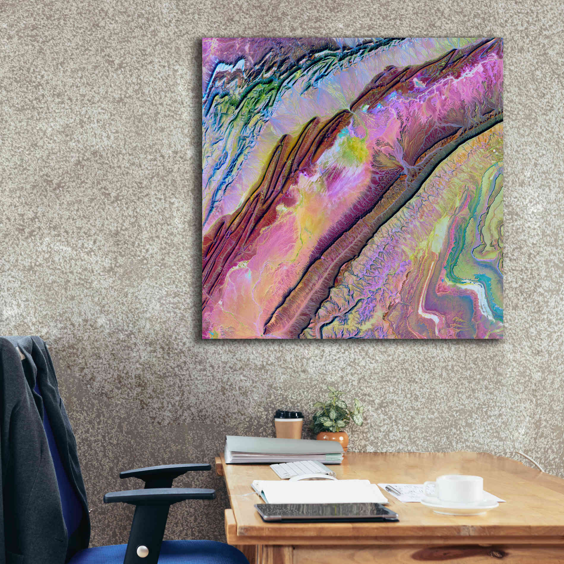 'Earth as Art: Desert Ribbons,' Canvas Wall Art,37 x 37