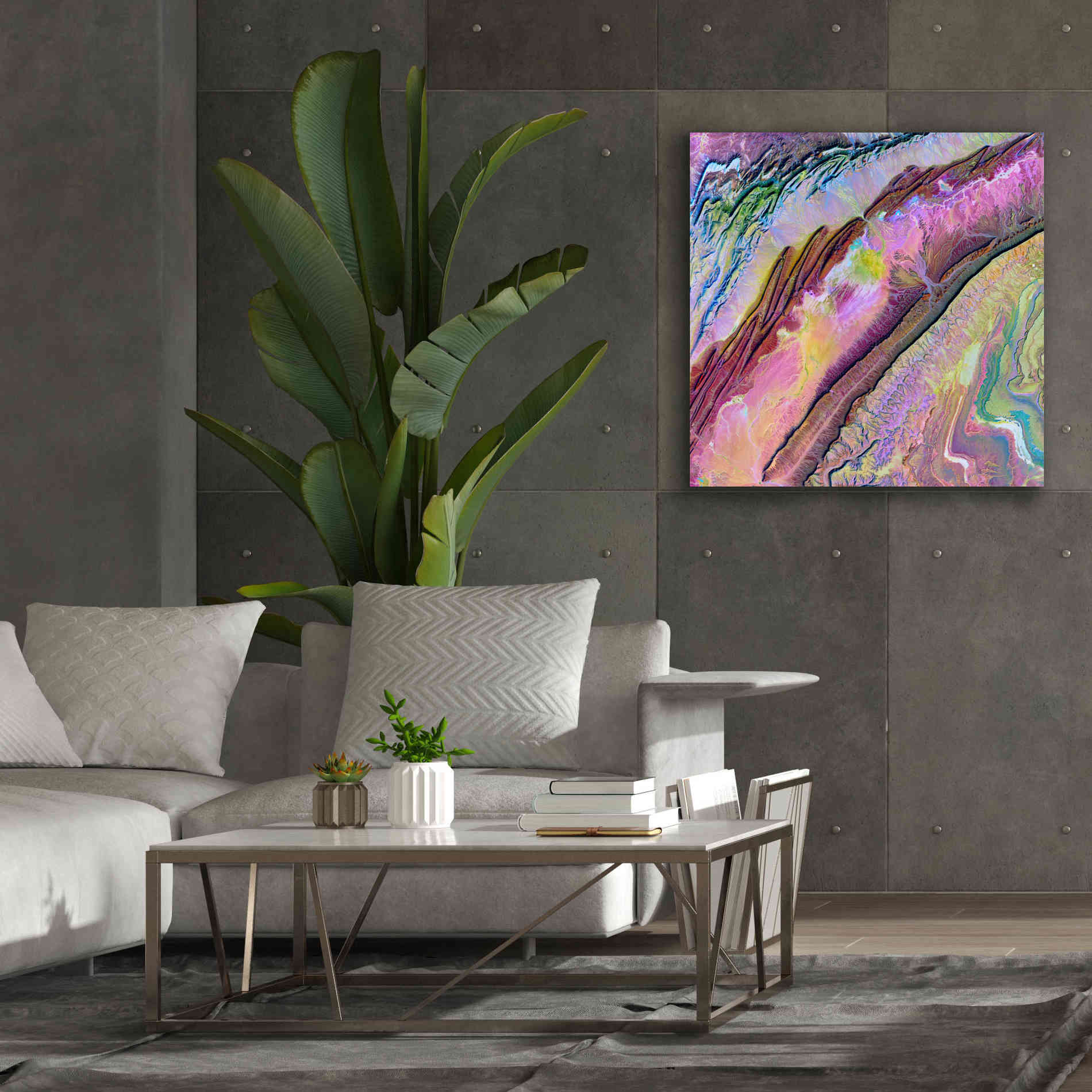 'Earth as Art: Desert Ribbons,' Canvas Wall Art,37 x 37