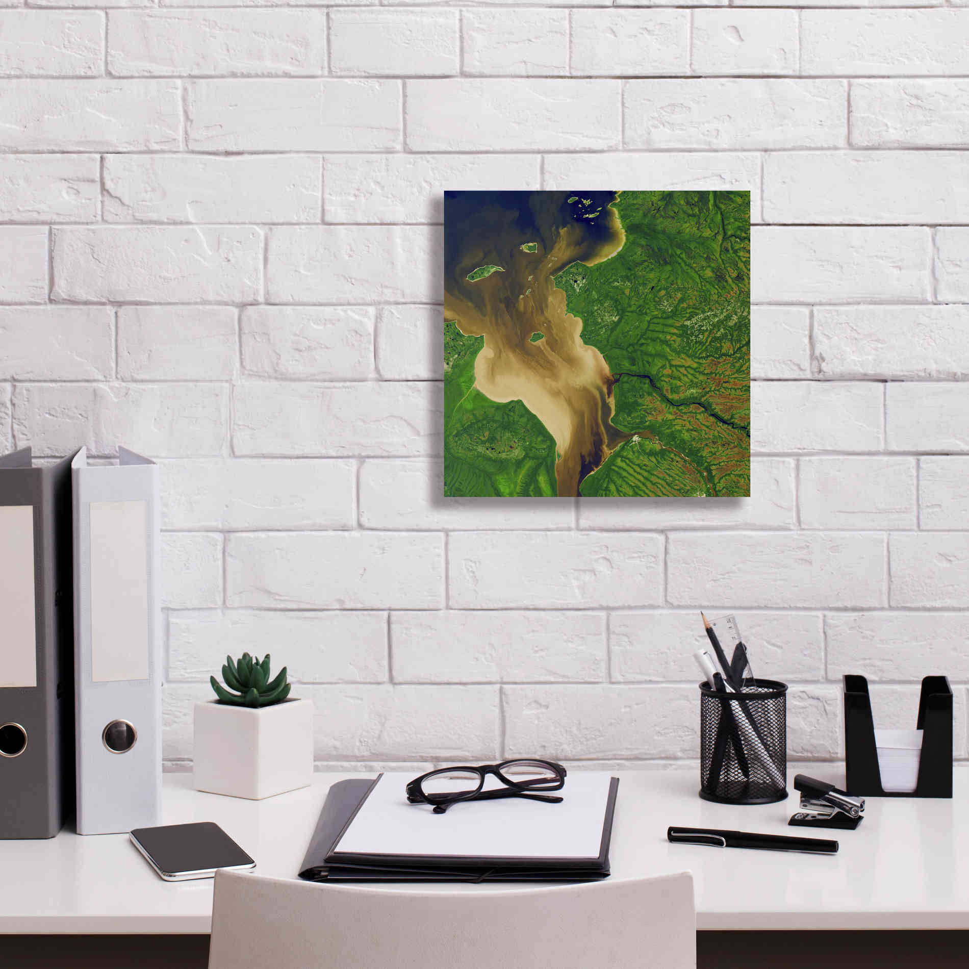 'Earth as Art: Facing the Tide,' Canvas Wall Art,12 x 12