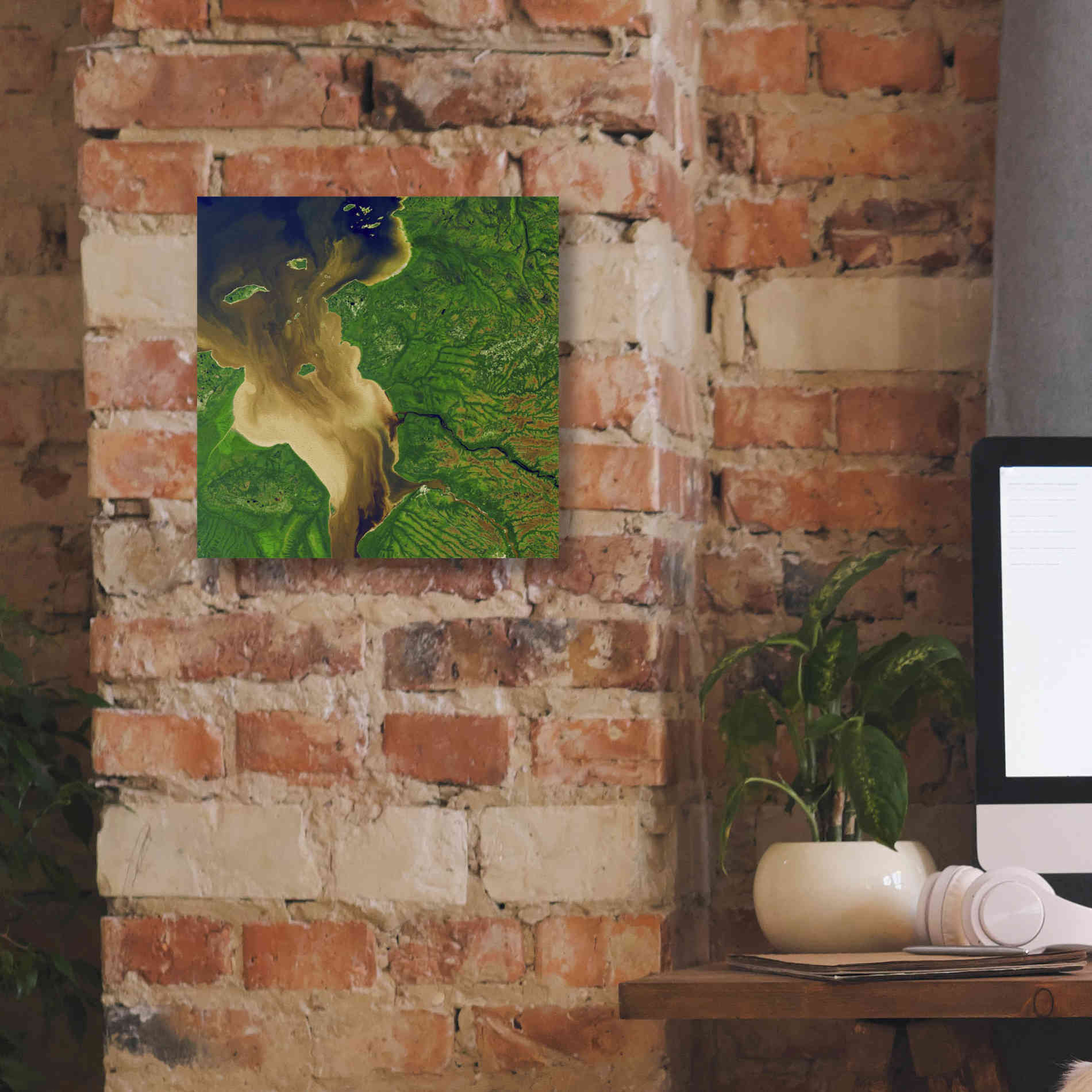 'Earth as Art: Facing the Tide,' Canvas Wall Art,12 x 12