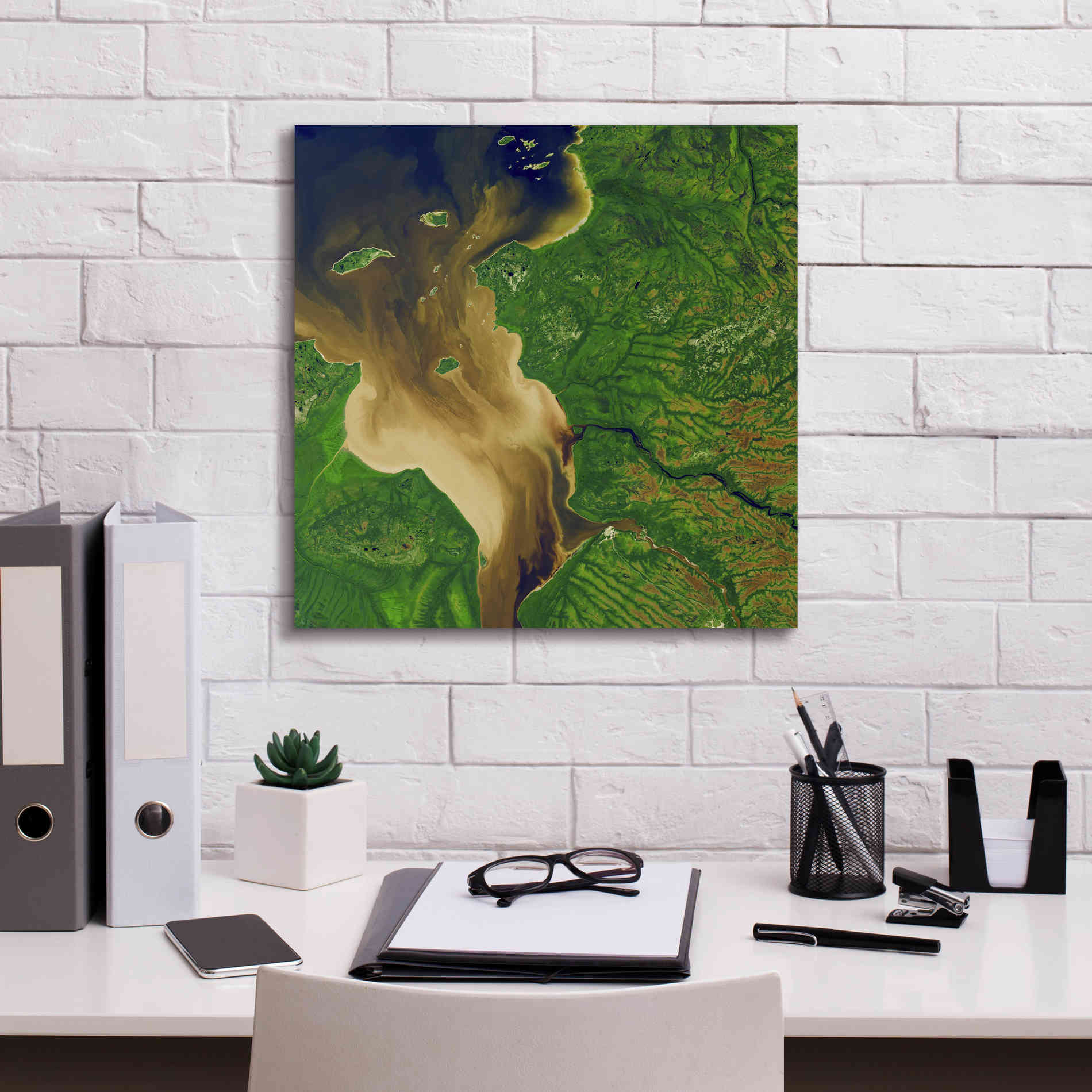 'Earth as Art: Facing the Tide,' Canvas Wall Art,18 x 18