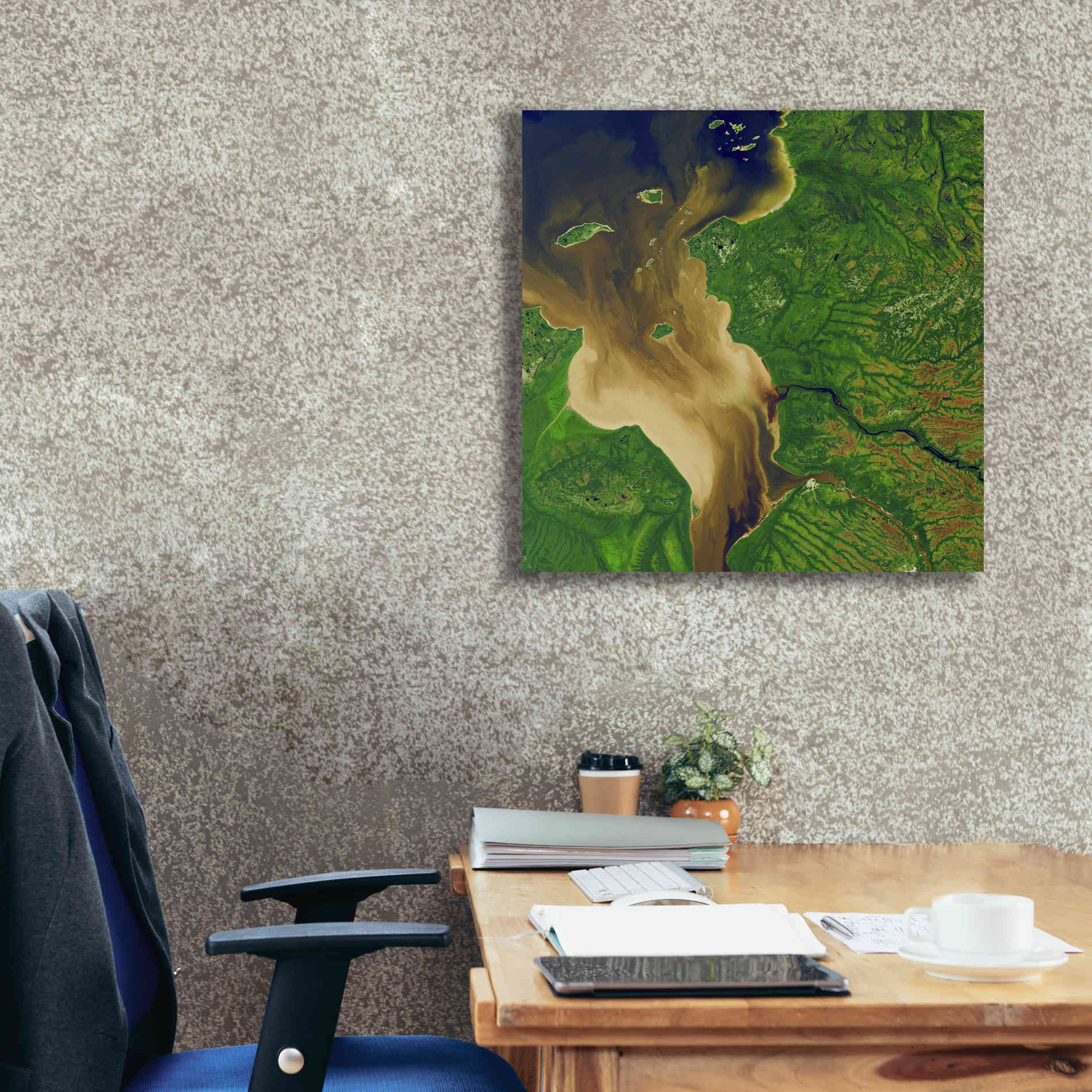 'Earth as Art: Facing the Tide,' Canvas Wall Art,26 x 26