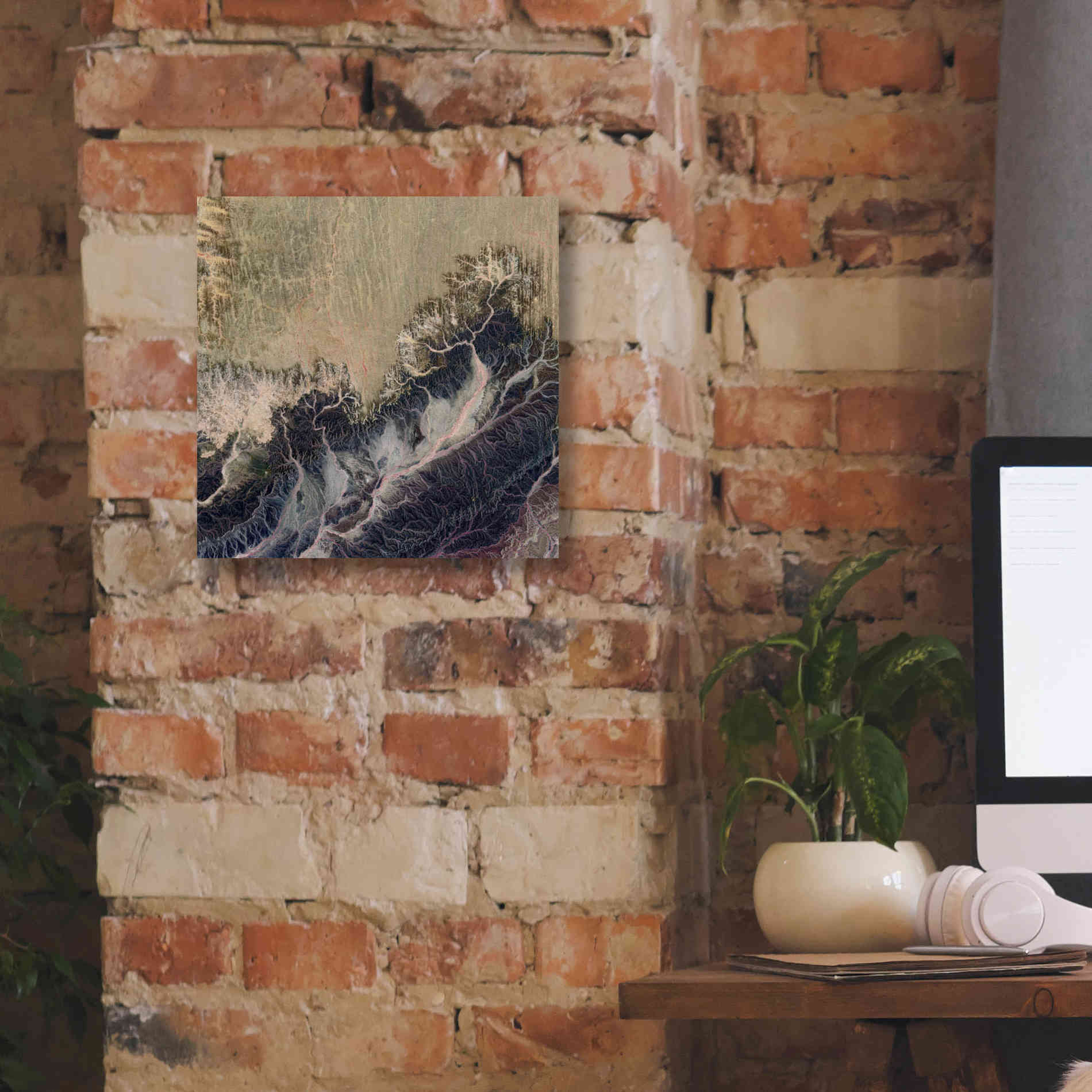 'Earth as Art: Irritated,' Canvas Wall Art,12 x 12