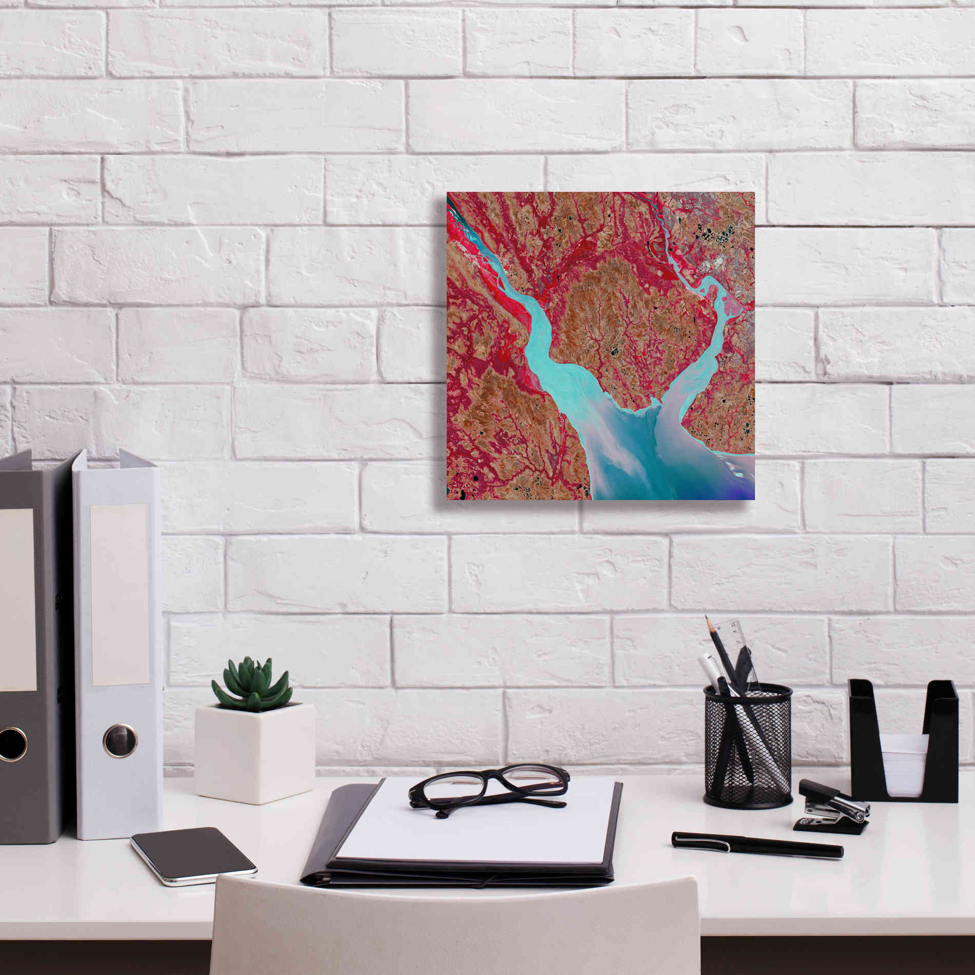 'Earth as Art: Mezen Mixing,' Canvas Wall Art,12 x 12