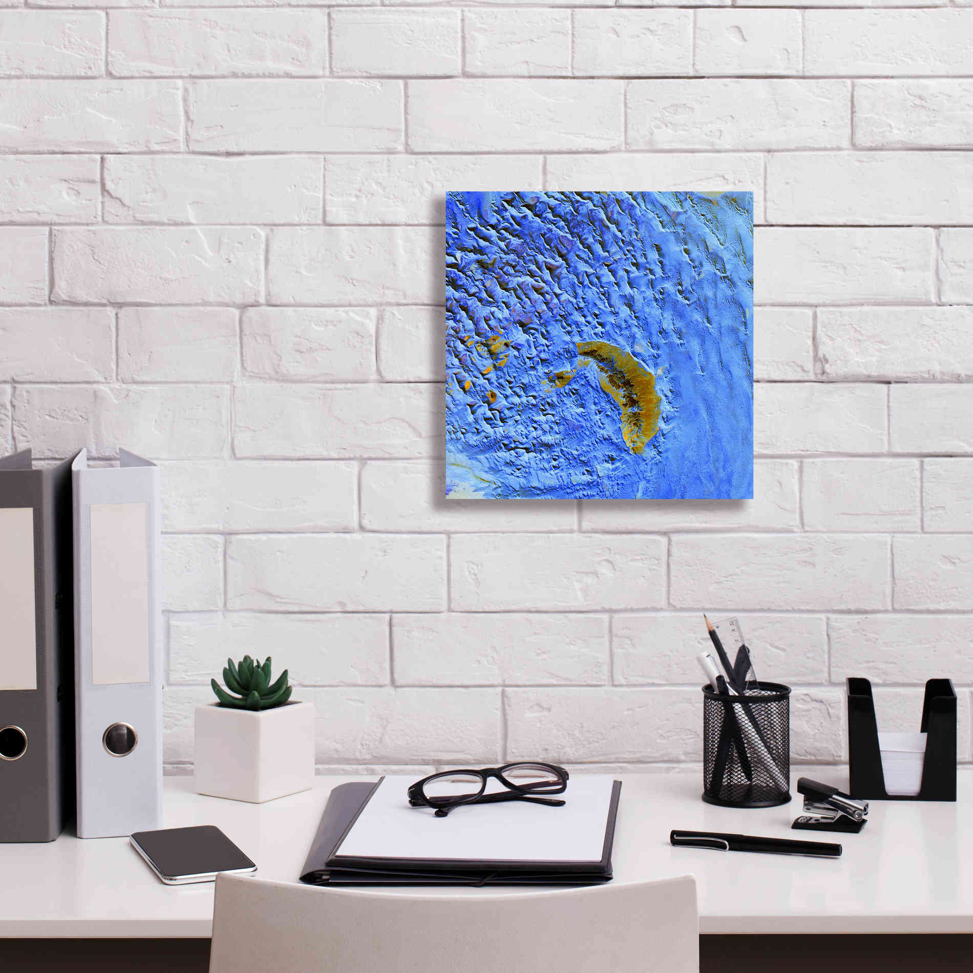 'Earth as Art: Sand Waves,' Canvas Wall Art,12 x 12