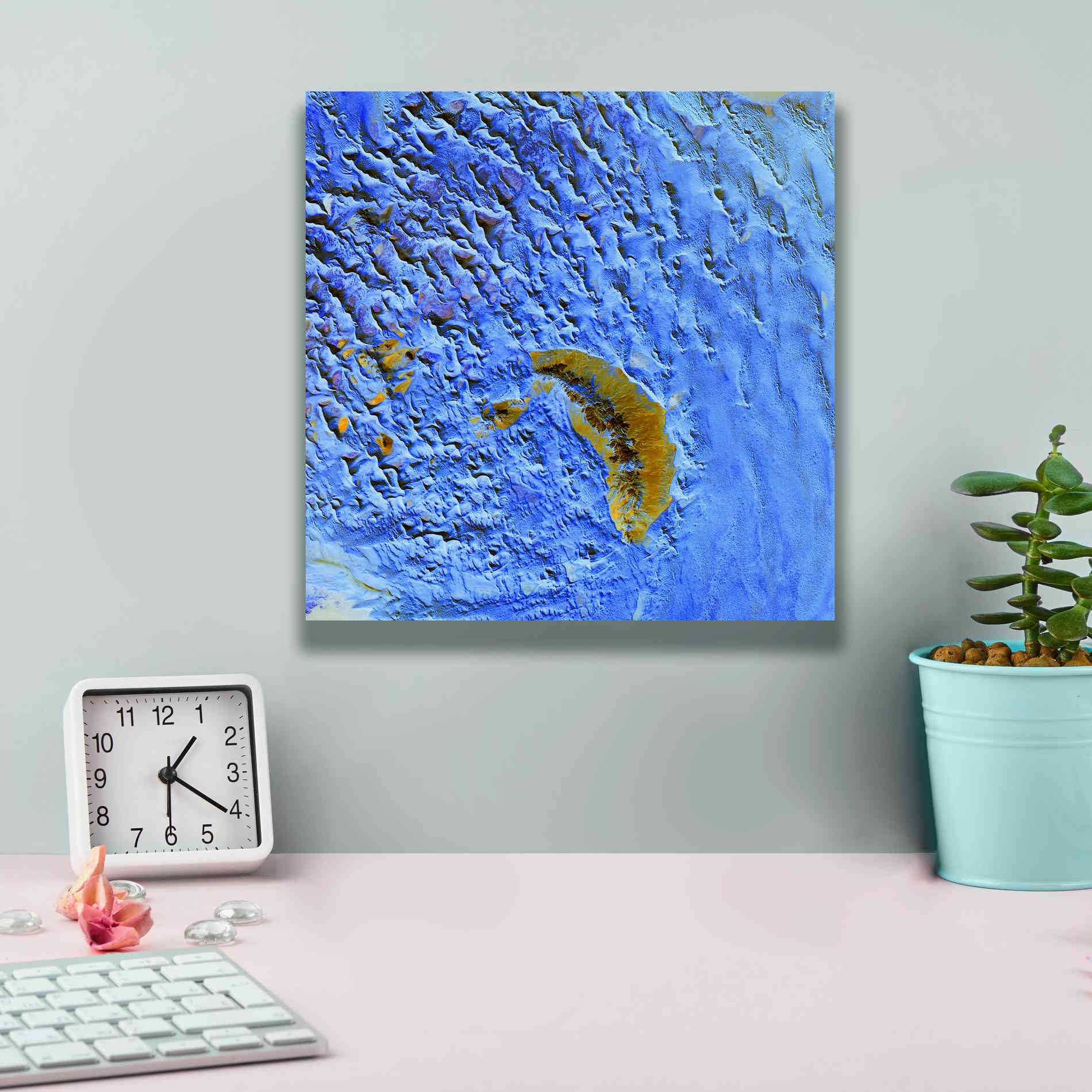 'Earth as Art: Sand Waves,' Canvas Wall Art,12 x 12