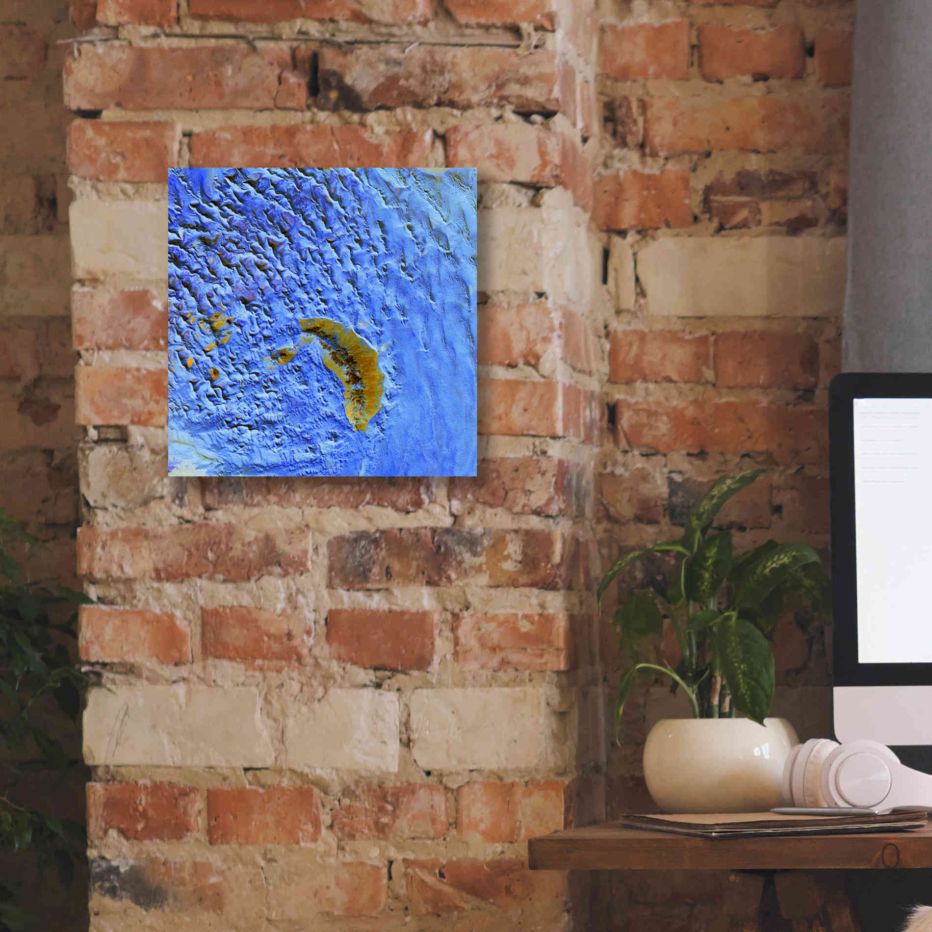 'Earth as Art: Sand Waves,' Canvas Wall Art,12 x 12