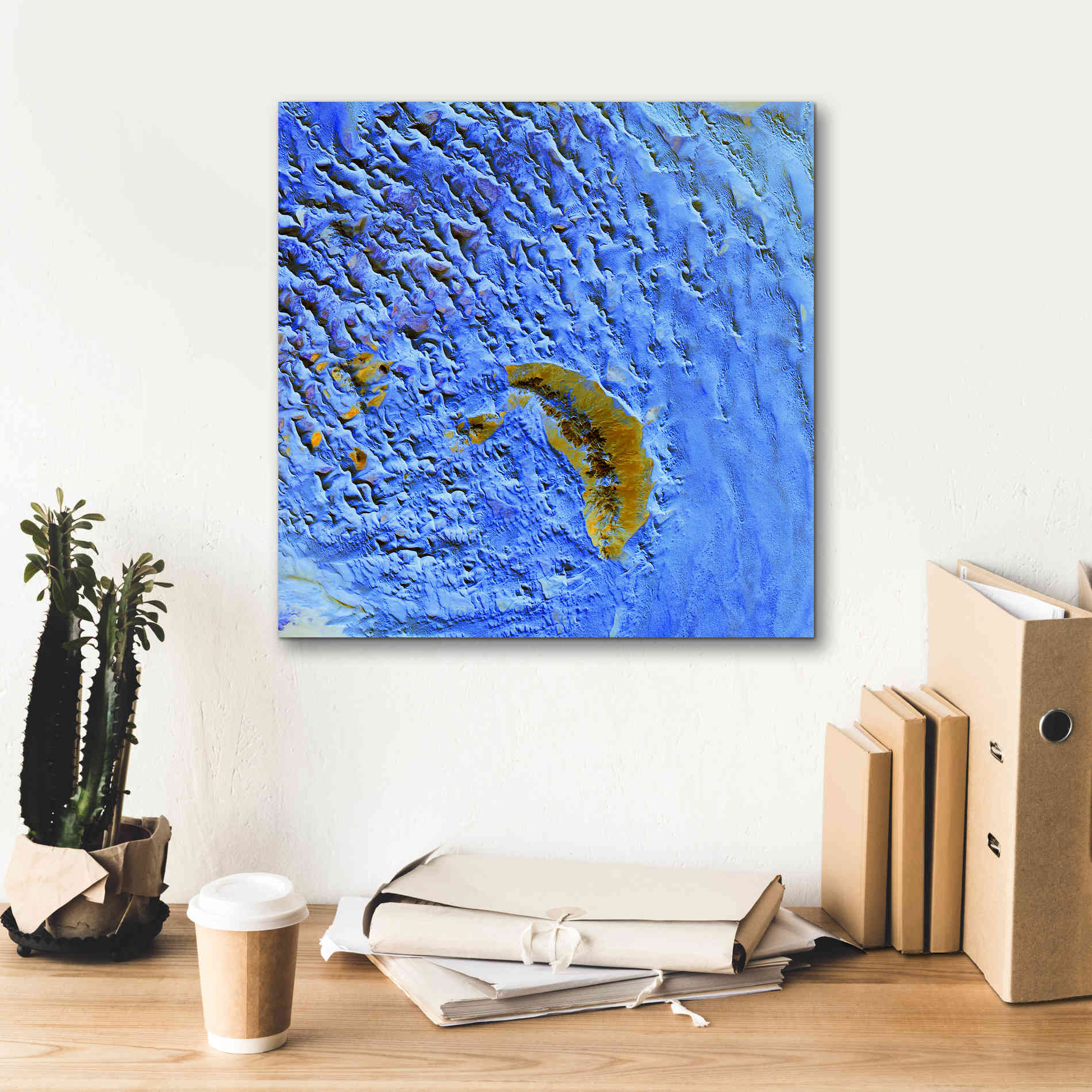 'Earth as Art: Sand Waves,' Canvas Wall Art,18 x 18