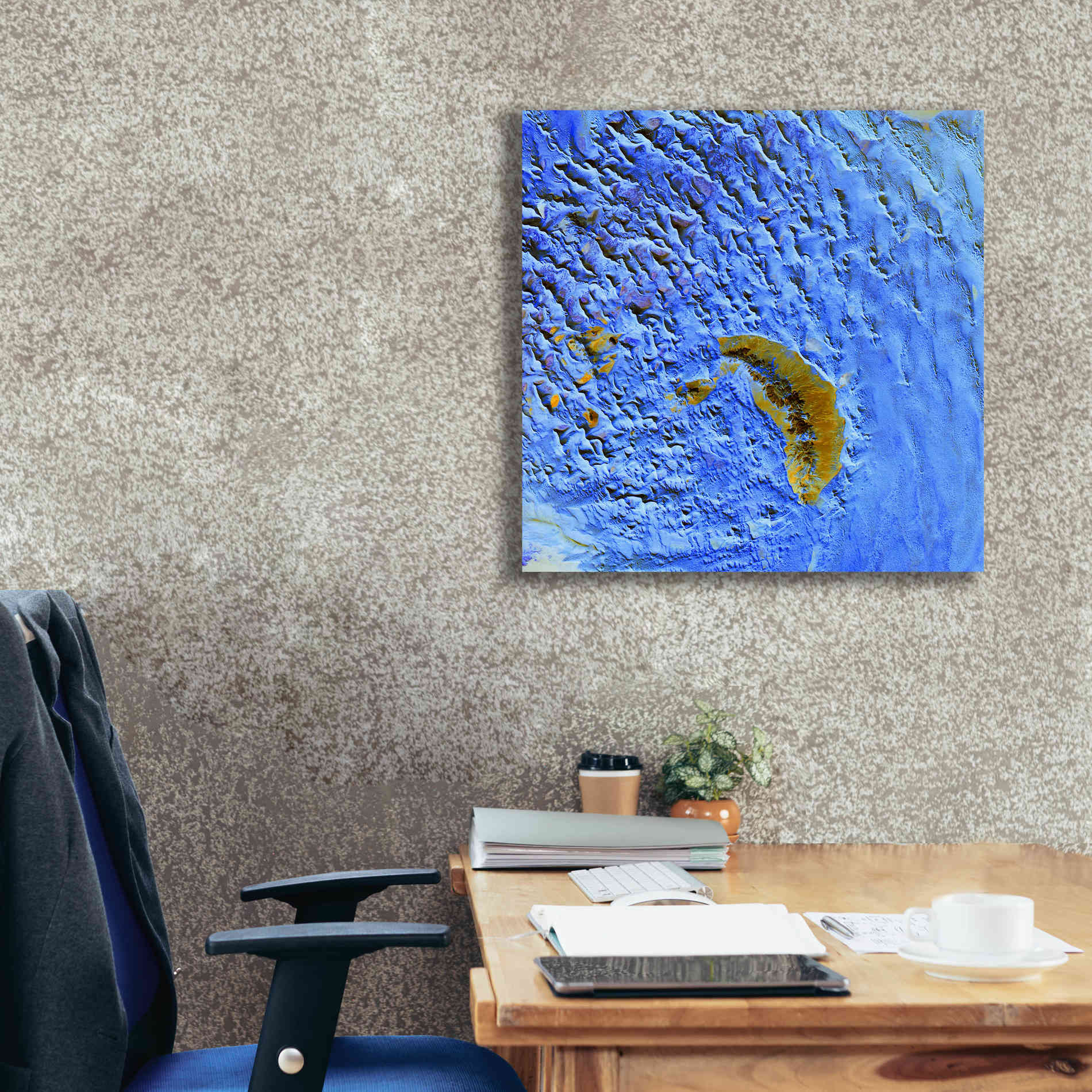 'Earth as Art: Sand Waves,' Canvas Wall Art,26 x 26