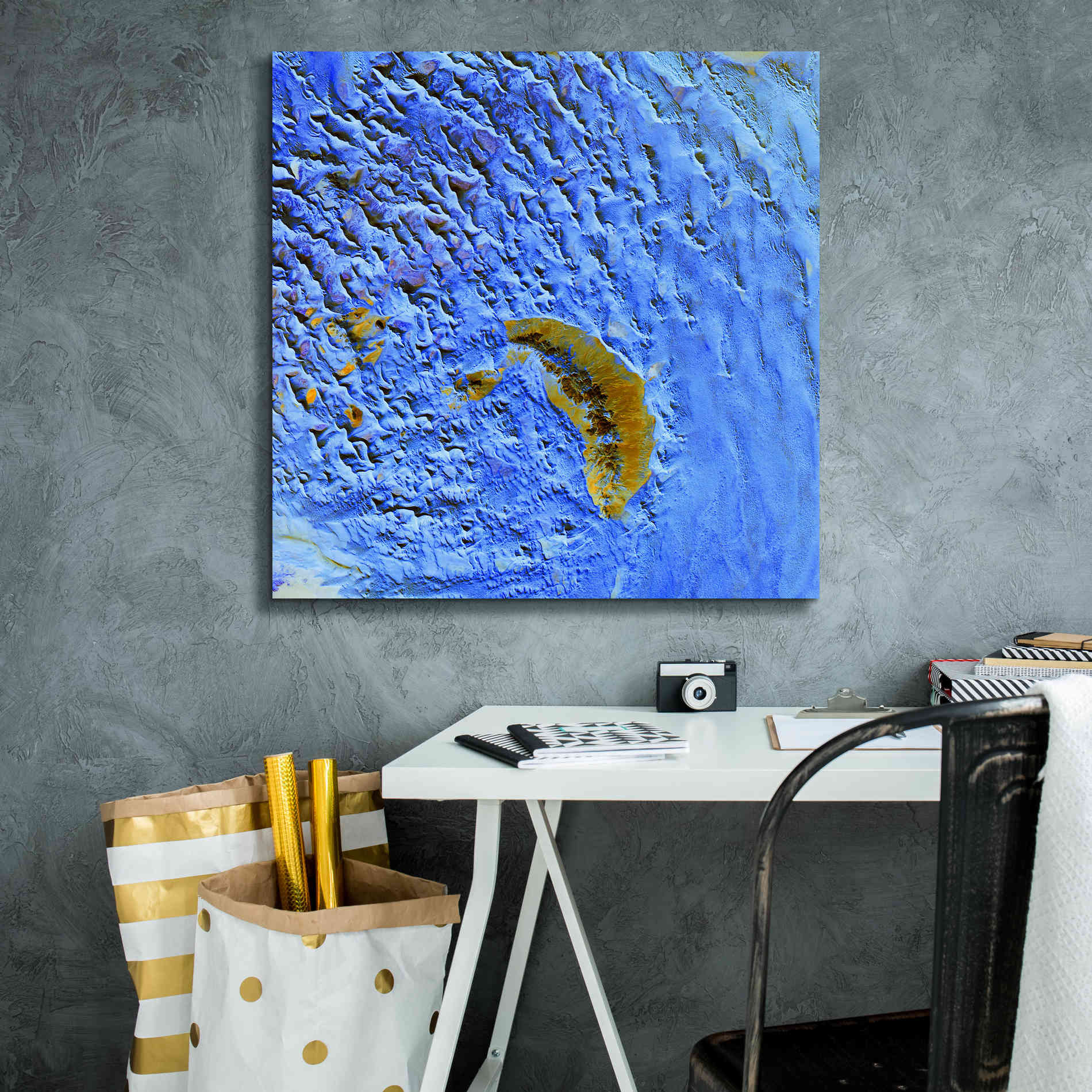 'Earth as Art: Sand Waves,' Canvas Wall Art,26 x 26