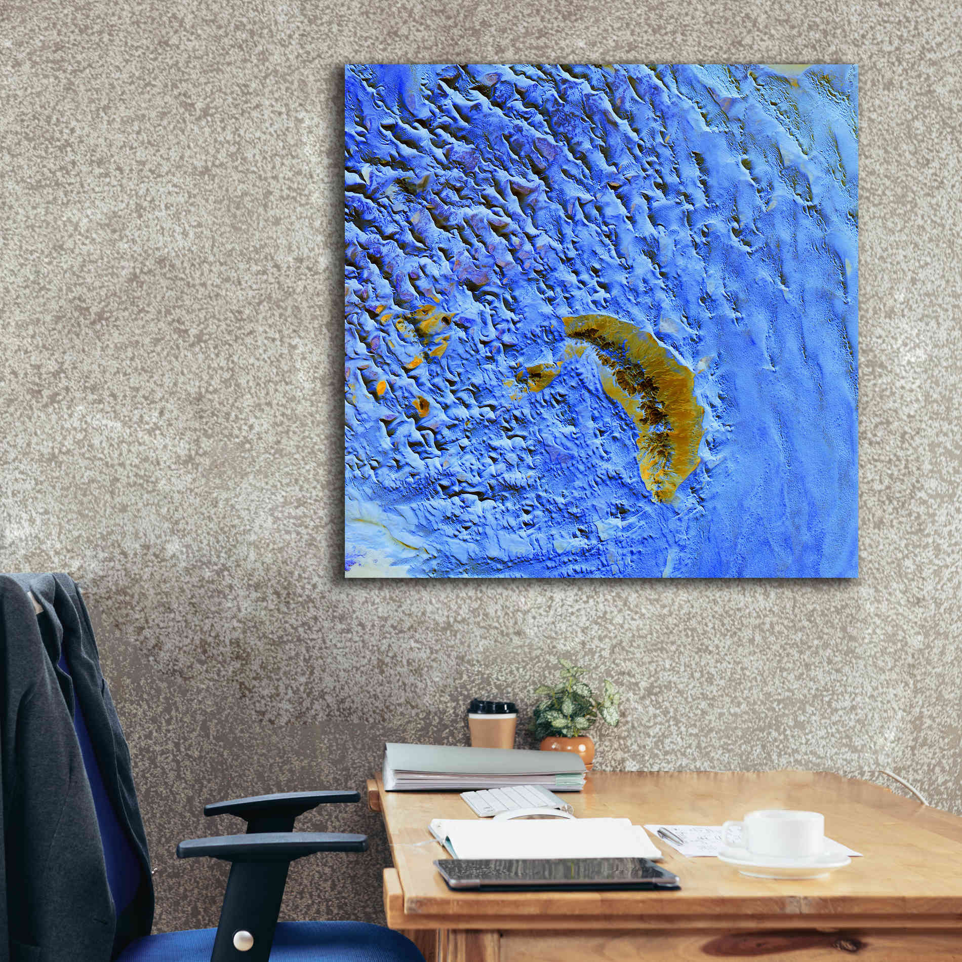 'Earth as Art: Sand Waves,' Canvas Wall Art,37 x 37