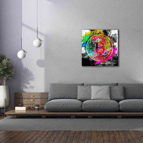 Image of 'Bitcoin the Currency Predator,' Canvas Wall Art,37 x 37