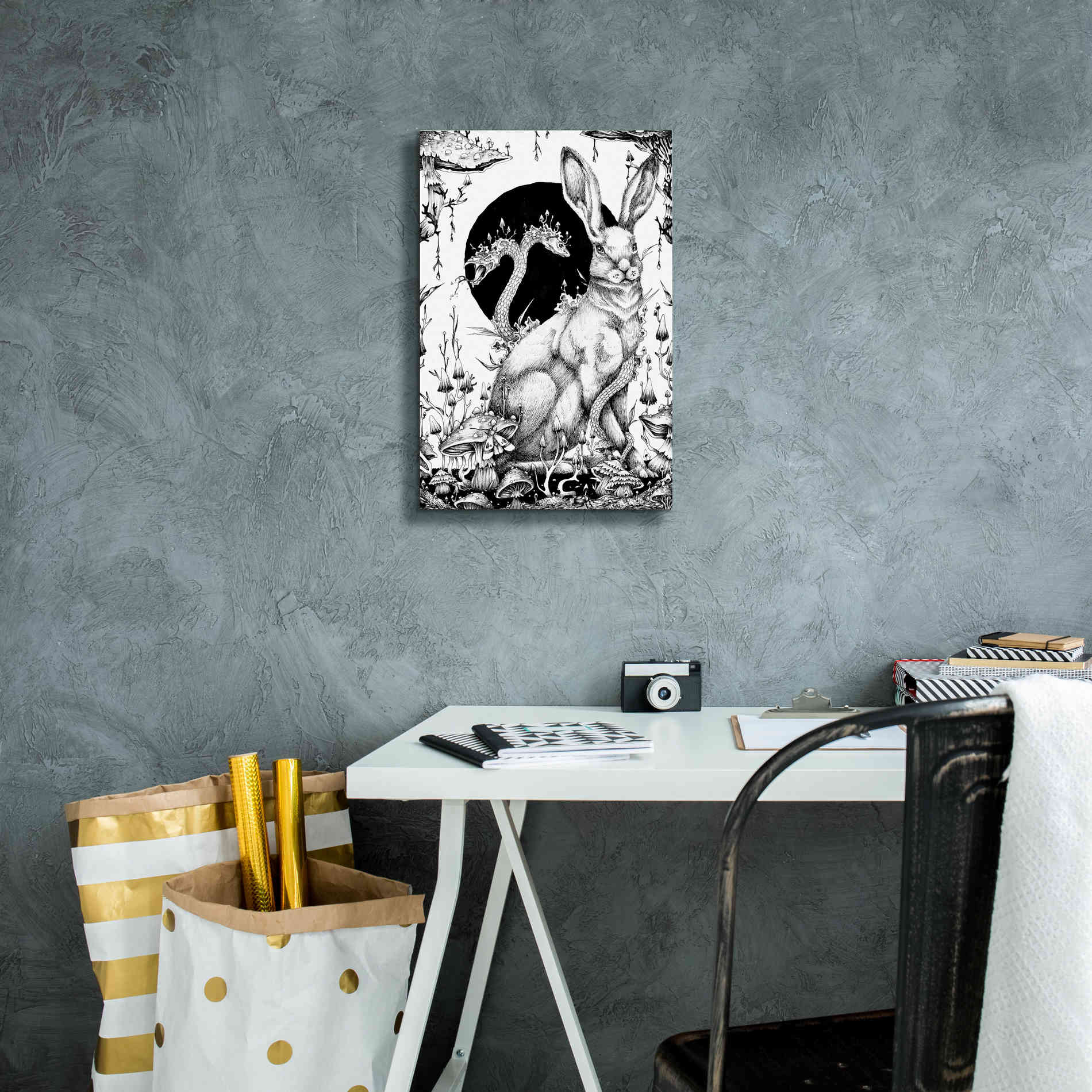 'Hare 2' by Avery Multer, Canvas Wall Art,12 x 18