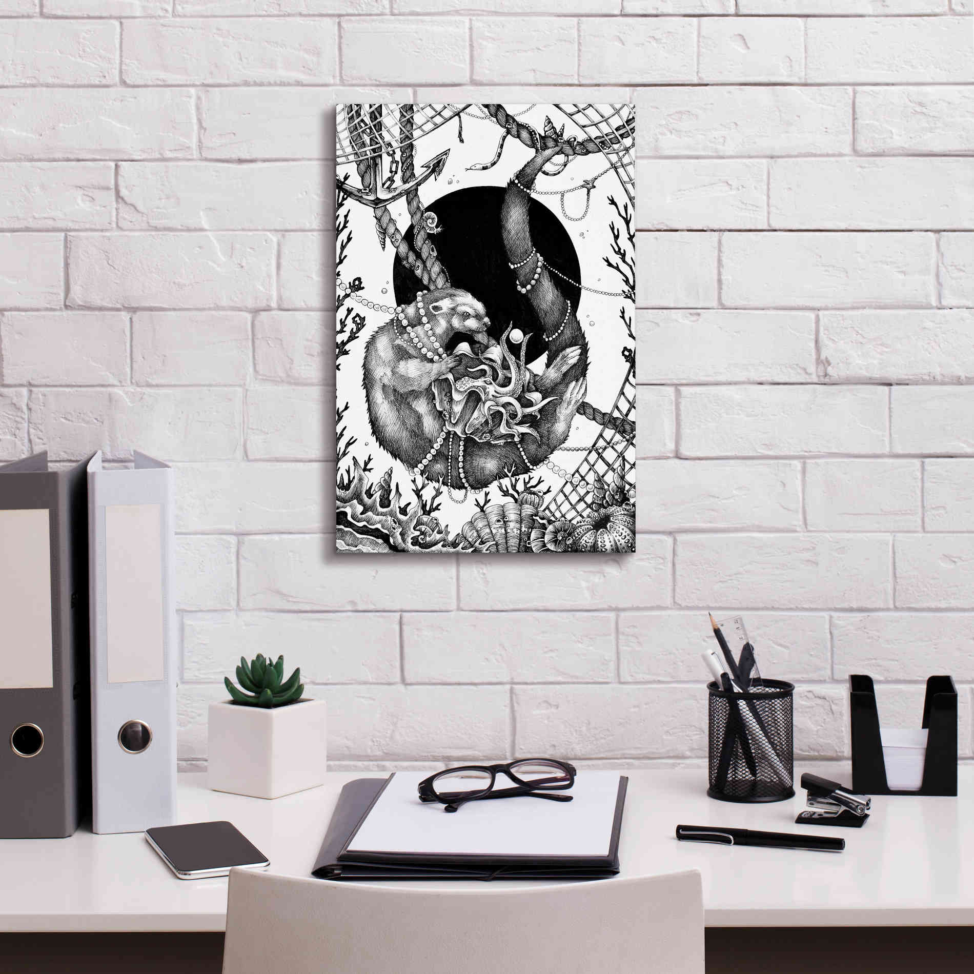 'Otter' by Avery Multer, Canvas Wall Art,12 x 18