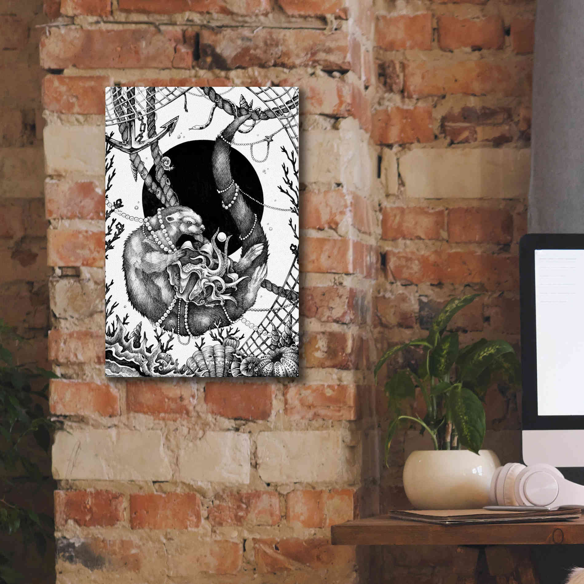 'Otter' by Avery Multer, Canvas Wall Art,12 x 18