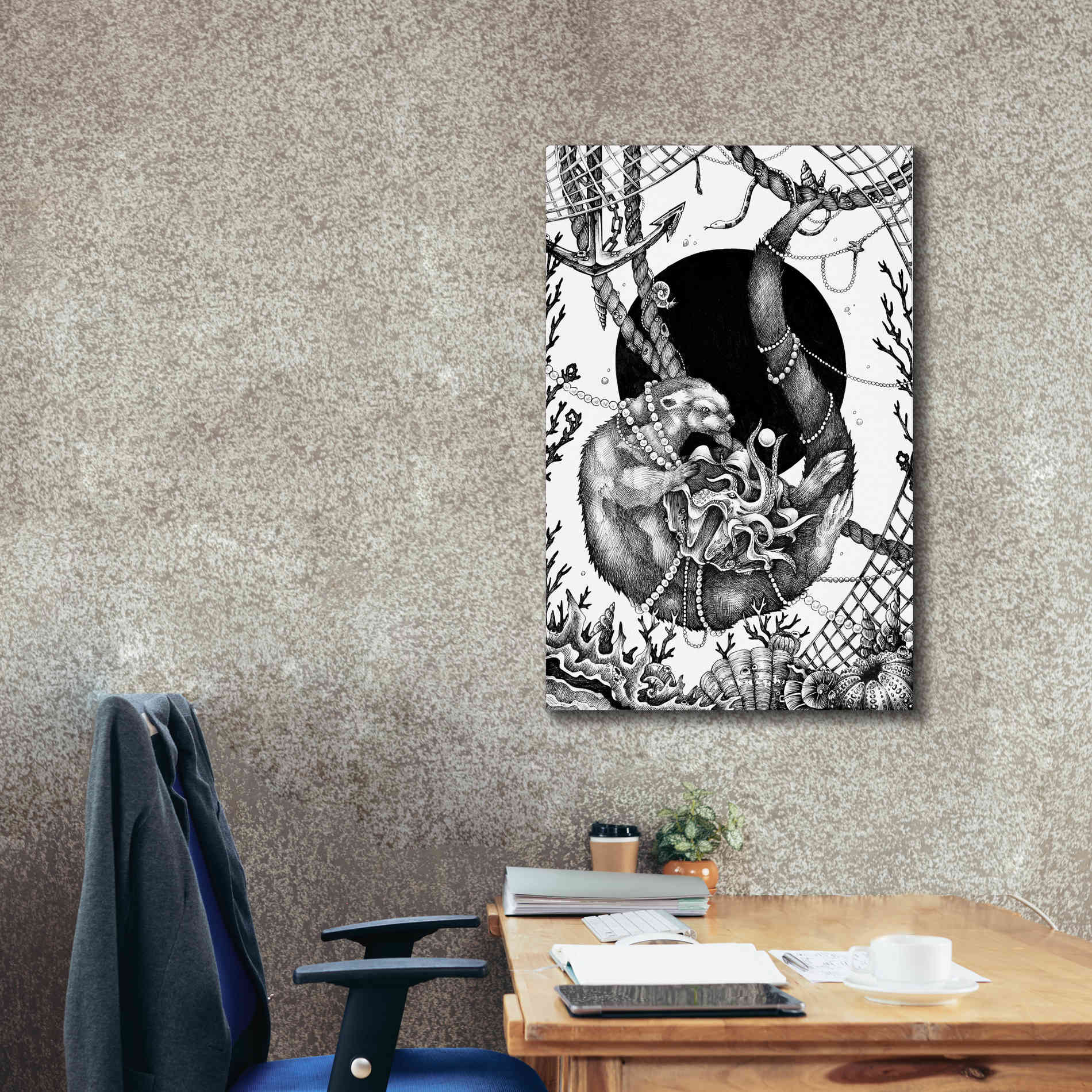 'Otter' by Avery Multer, Canvas Wall Art,26 x 40