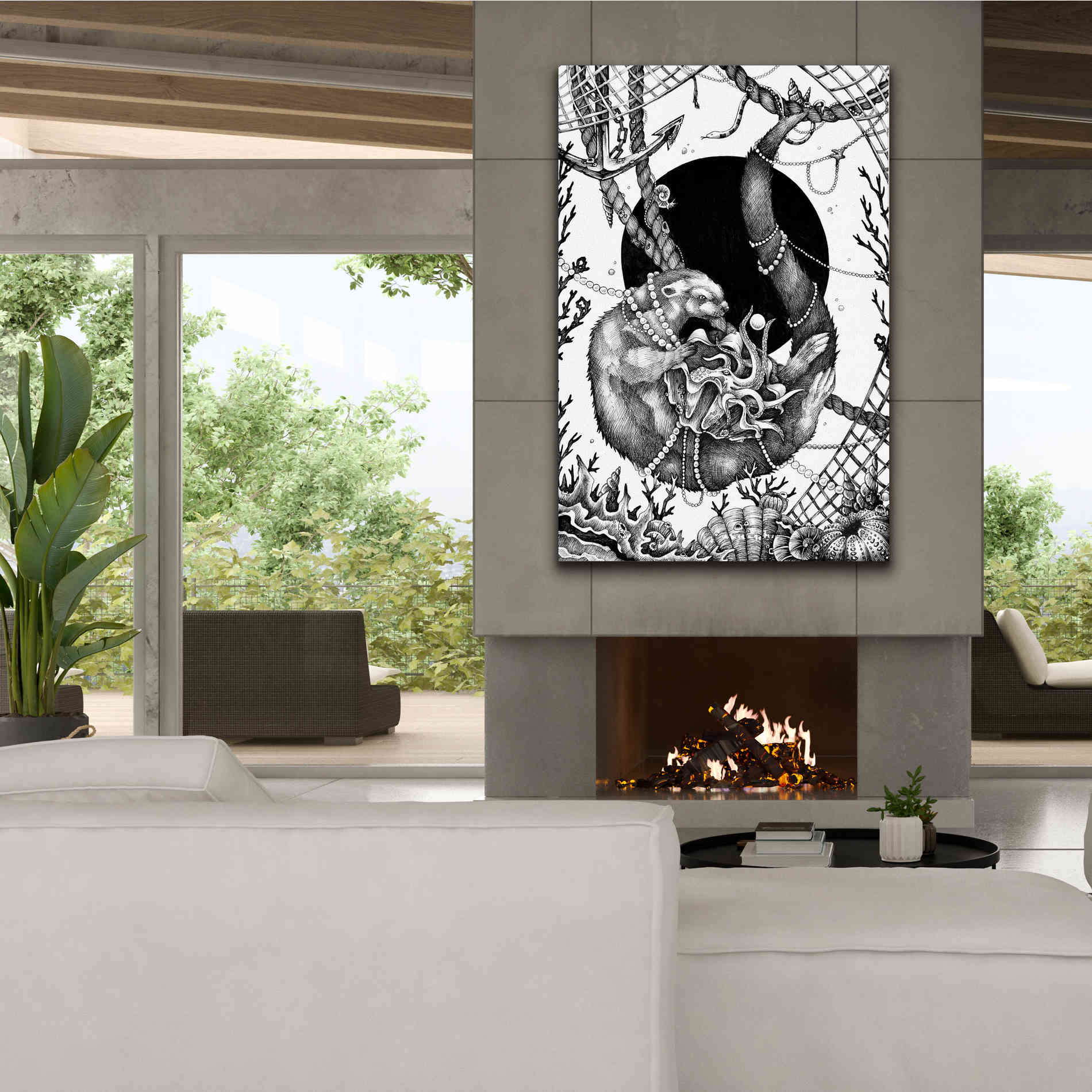 'Otter' by Avery Multer, Canvas Wall Art,40 x 60