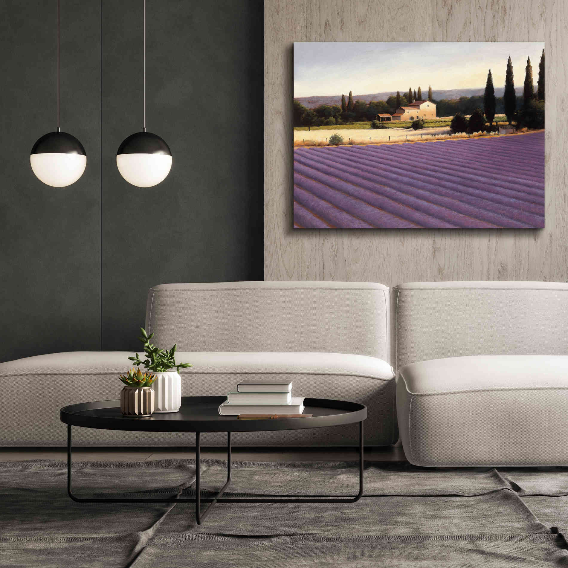 Epic Art 'Lavender Fields II' by James Wiens, Canvas Wall Art,54 x 40