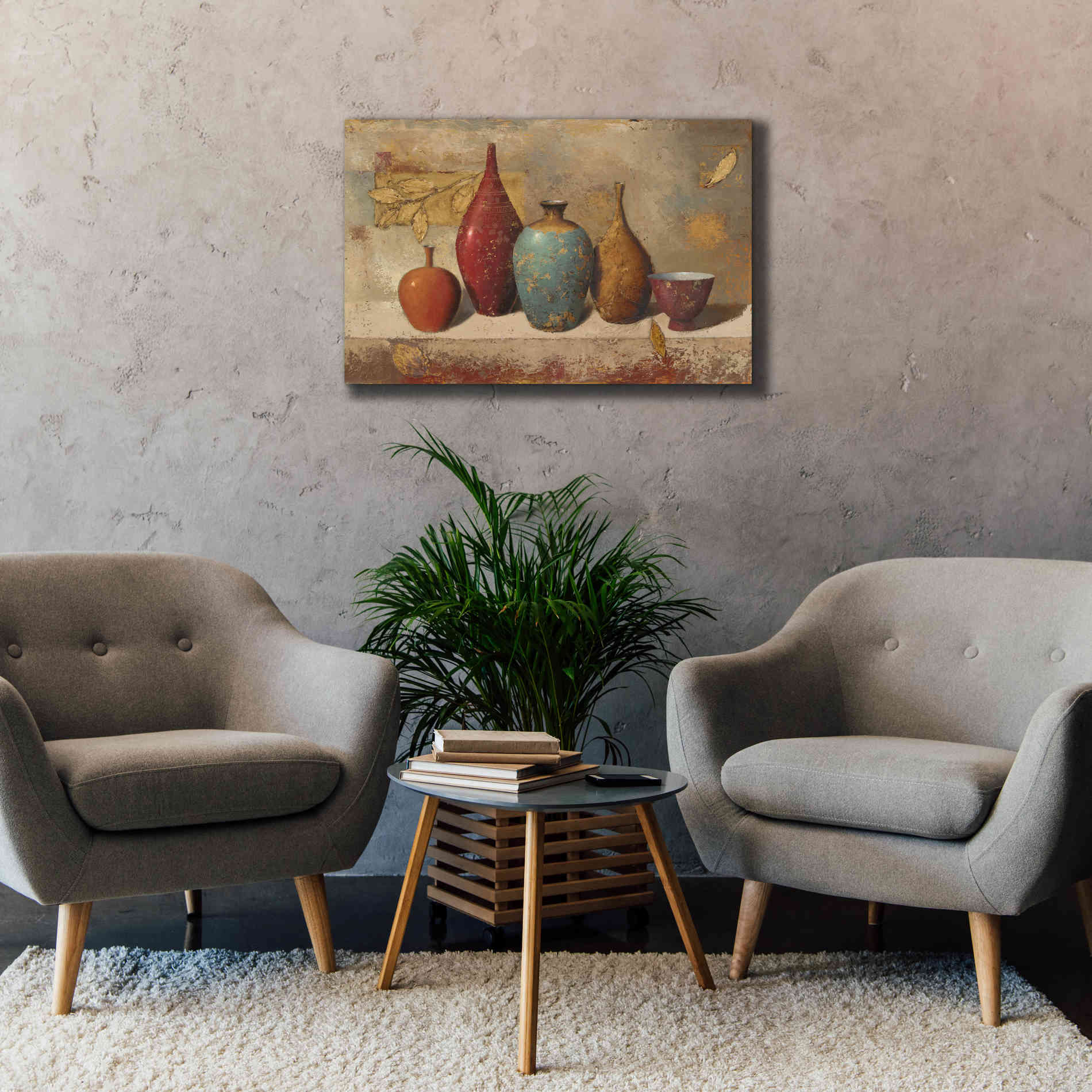 Epic Art 'Leaves and Vessels' by James Wiens, Canvas Wall Art,40 x 26