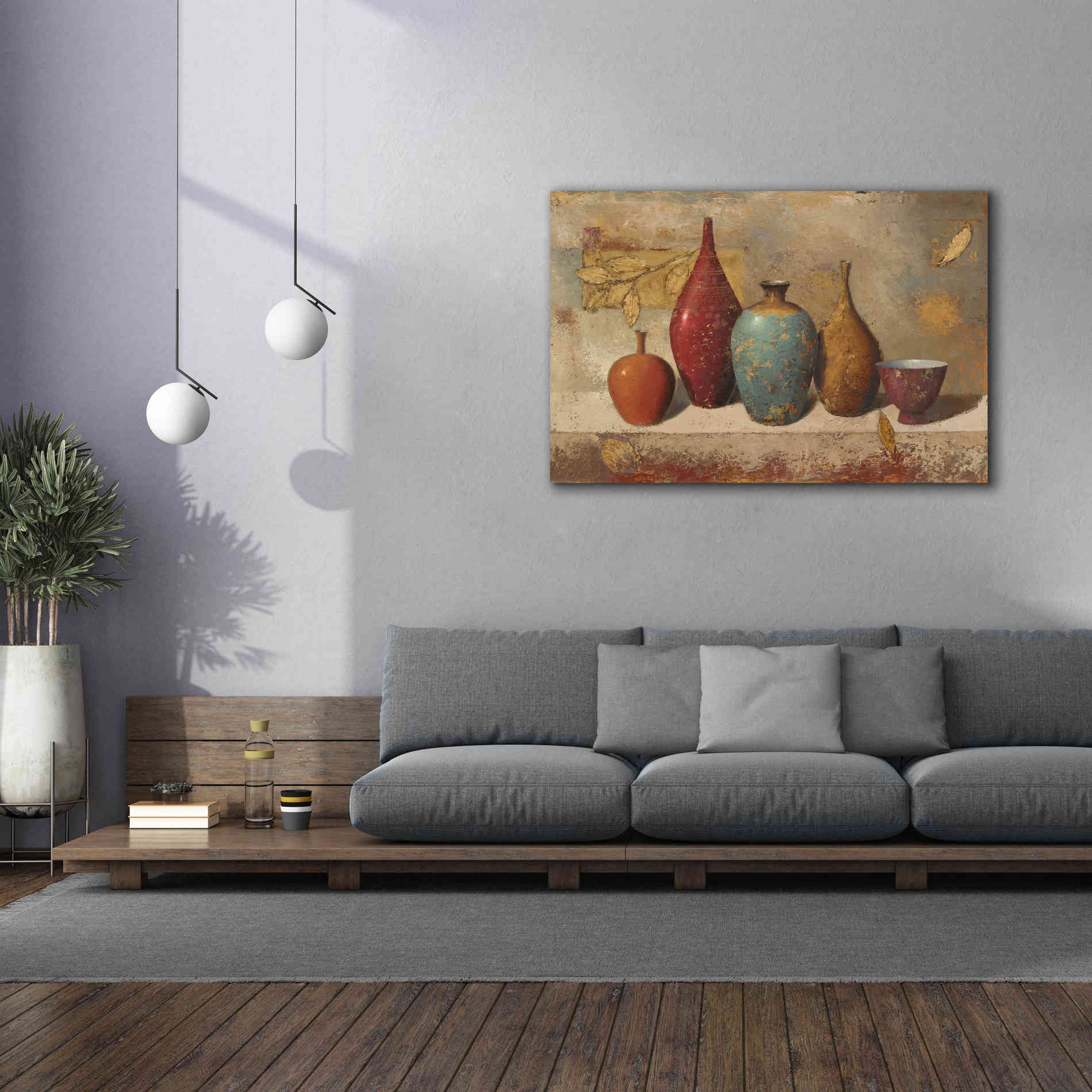 Epic Art 'Leaves and Vessels' by James Wiens, Canvas Wall Art,60 x 40