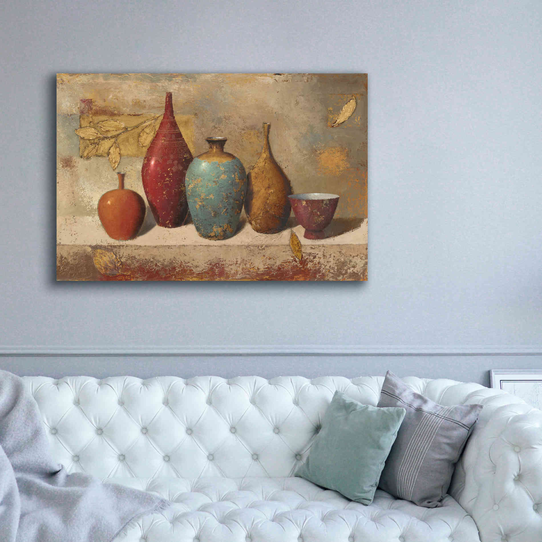 Epic Art 'Leaves and Vessels' by James Wiens, Canvas Wall Art,60 x 40