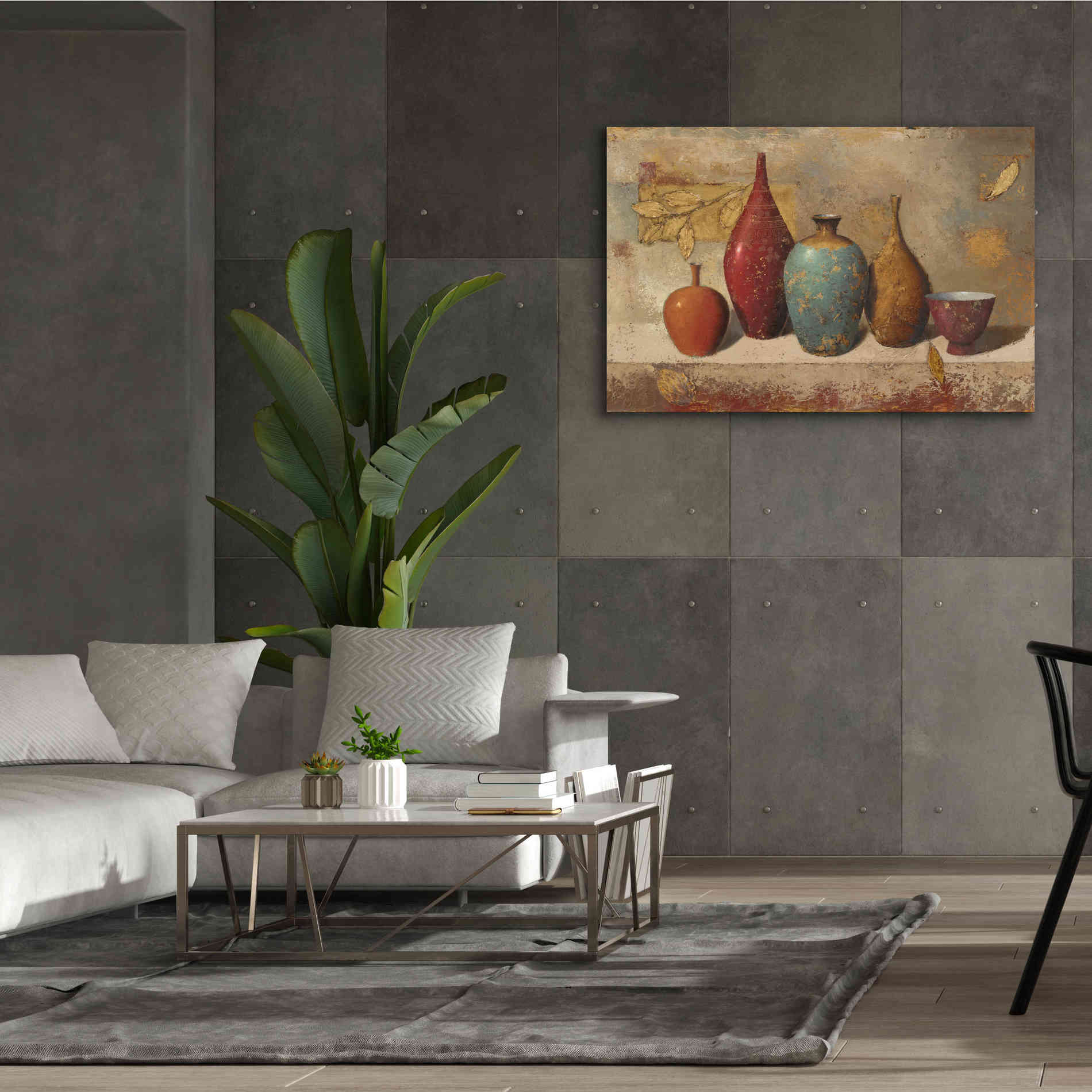 Epic Art 'Leaves and Vessels' by James Wiens, Canvas Wall Art,60 x 40