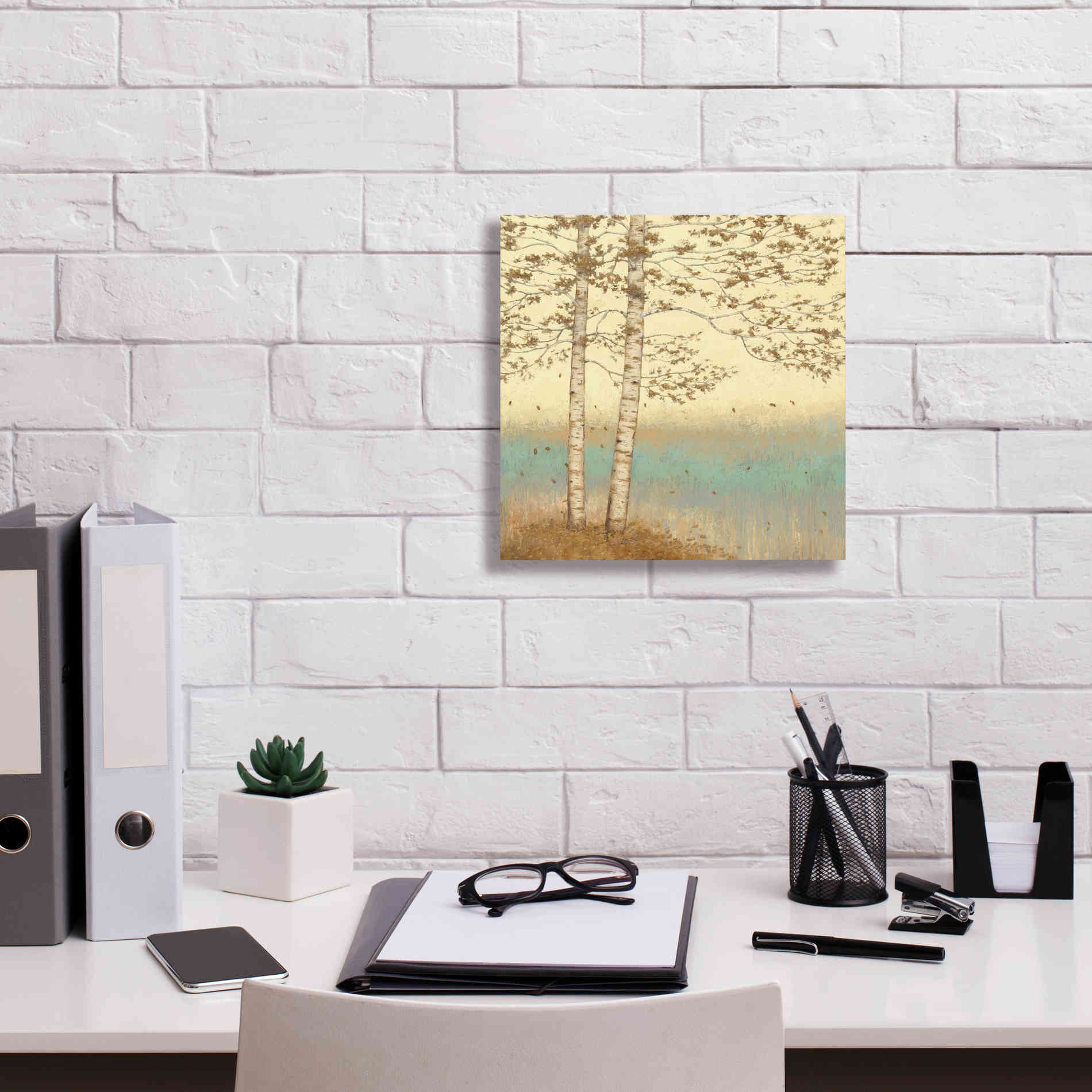 Epic Art 'Golden Birch I' by James Wiens, Canvas Wall Art,12 x 12