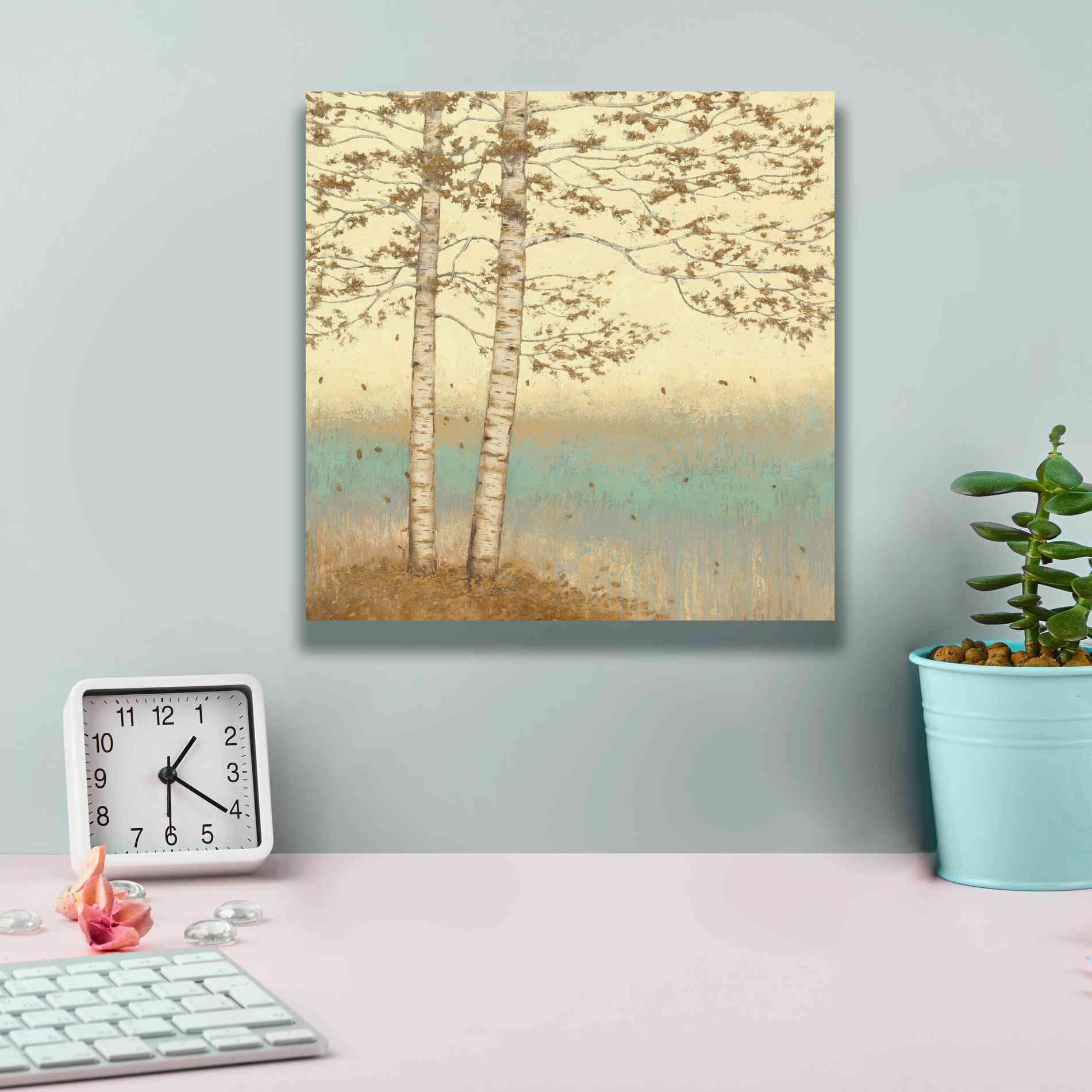 Epic Art 'Golden Birch I' by James Wiens, Canvas Wall Art,12 x 12